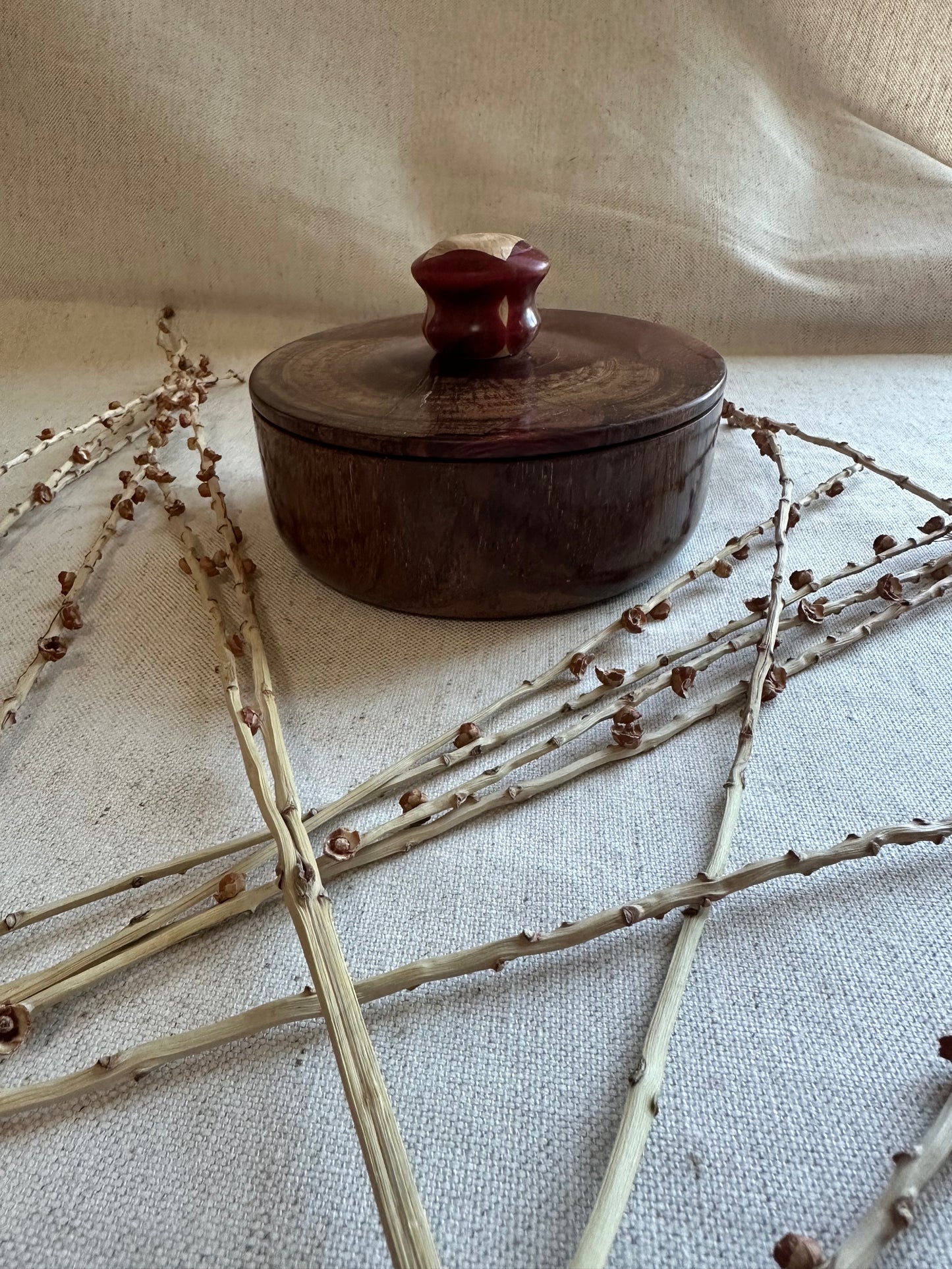 Hand Turned Bowl With Lid