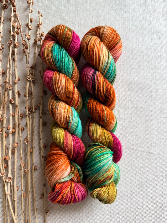 Take a Flying Leap at a Rolling Pumpkin SW Merino Nylon 50g Skein