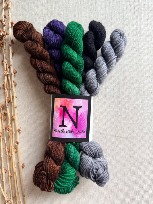 Soccer Field - SW Merino Nylon Mini Skein Set