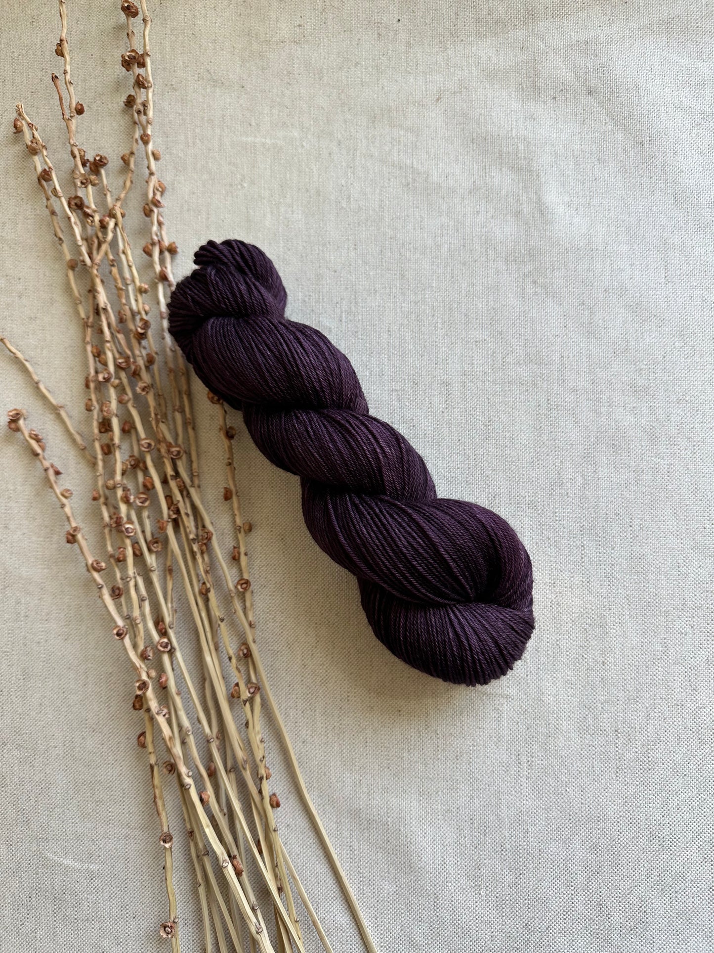 Aubergine 100g SW Merino Nylon Yarn
