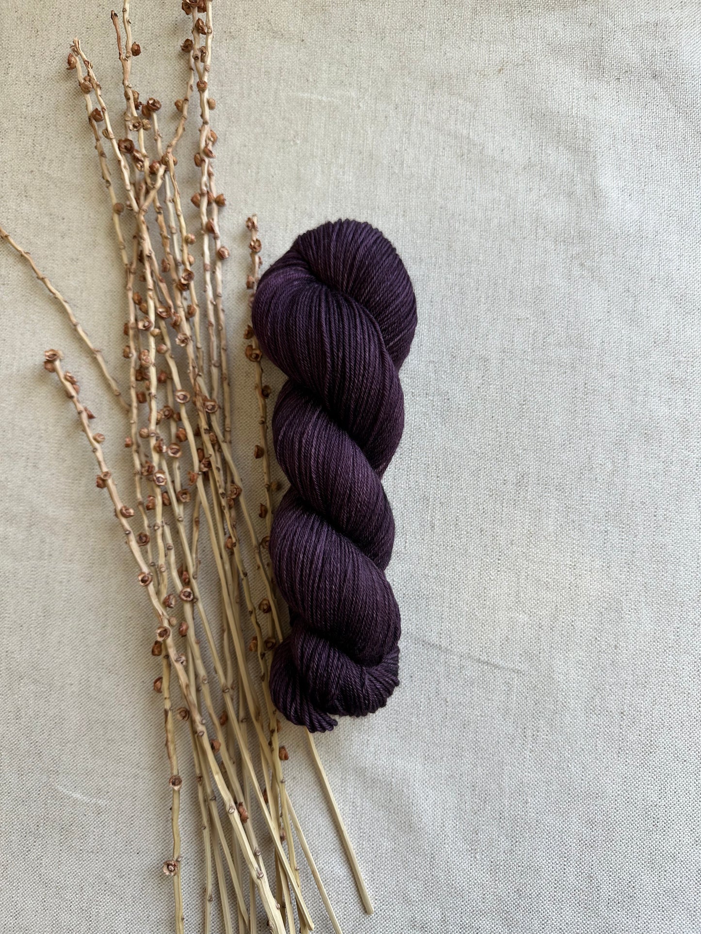 Aubergine 100g SW Merino Nylon Yarn