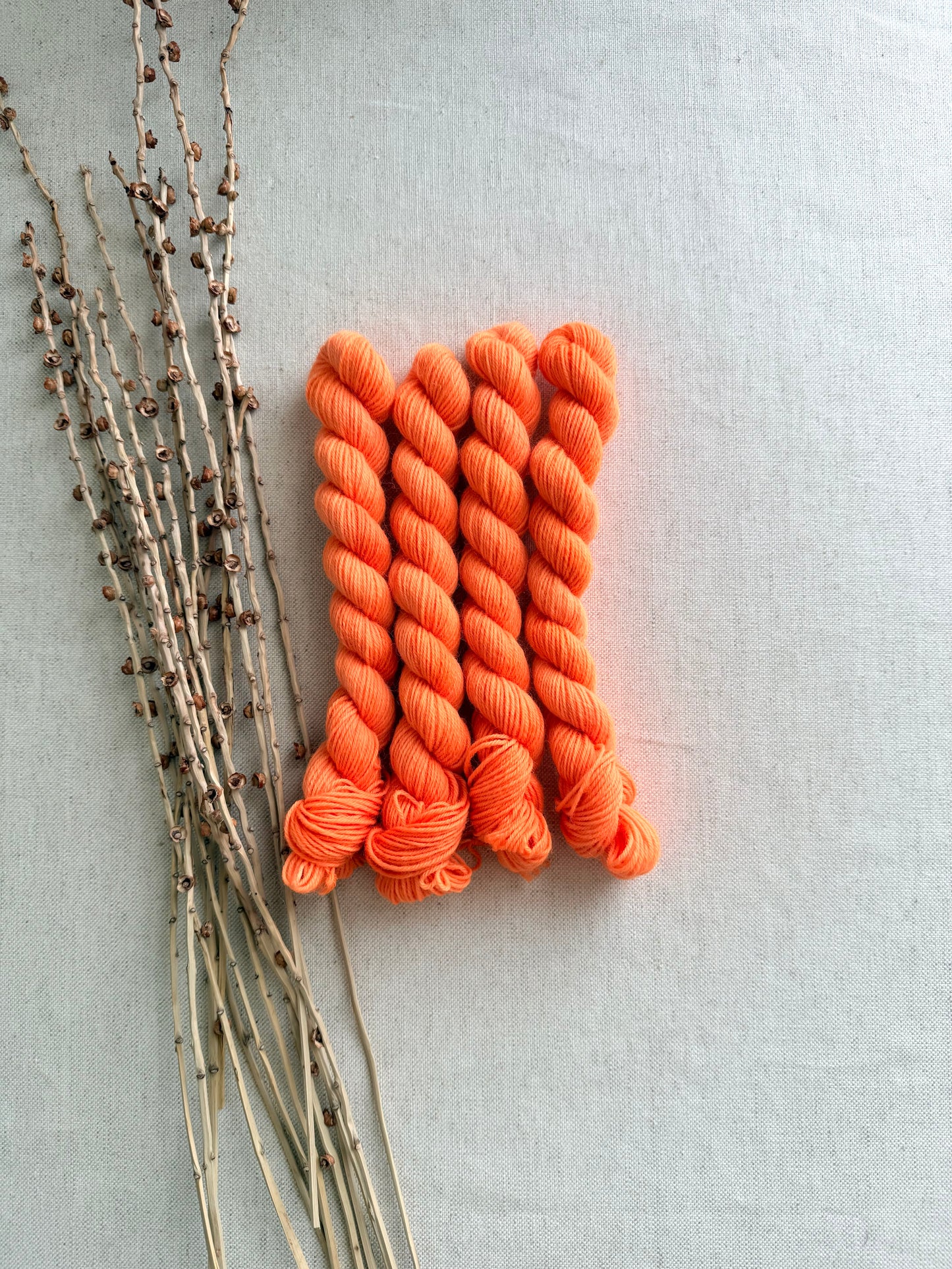 Neon Orange - SW Wool Recycled Nylon Mini Skein