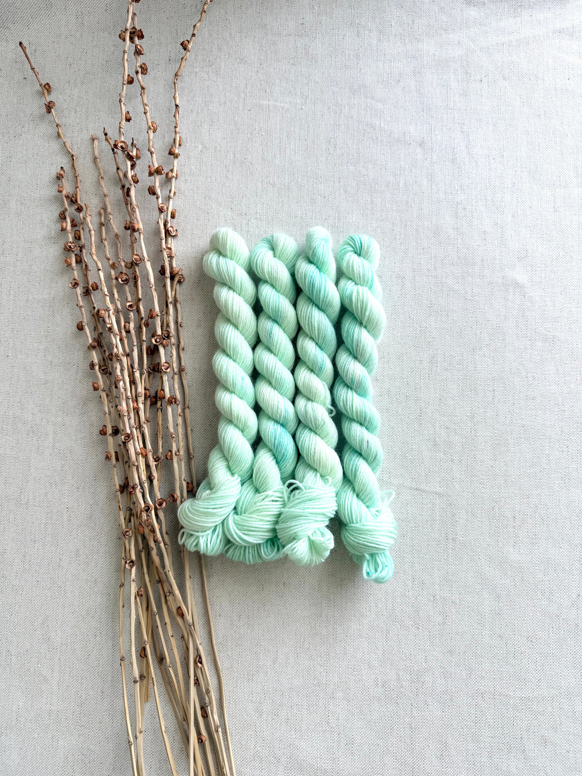 Icy Green - SW Wool Recycled Nylon Mini Skein