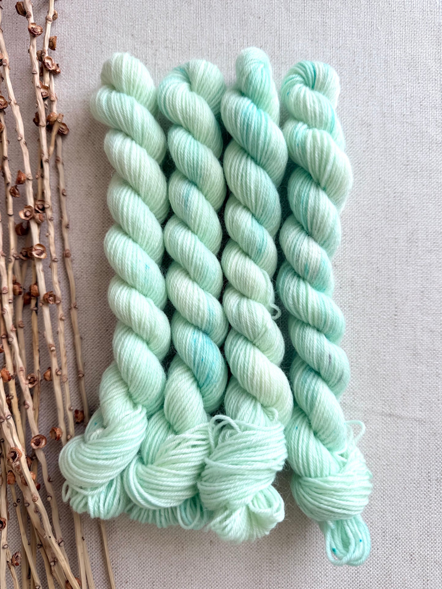 Icy Green - SW Wool Recycled Nylon Mini Skein