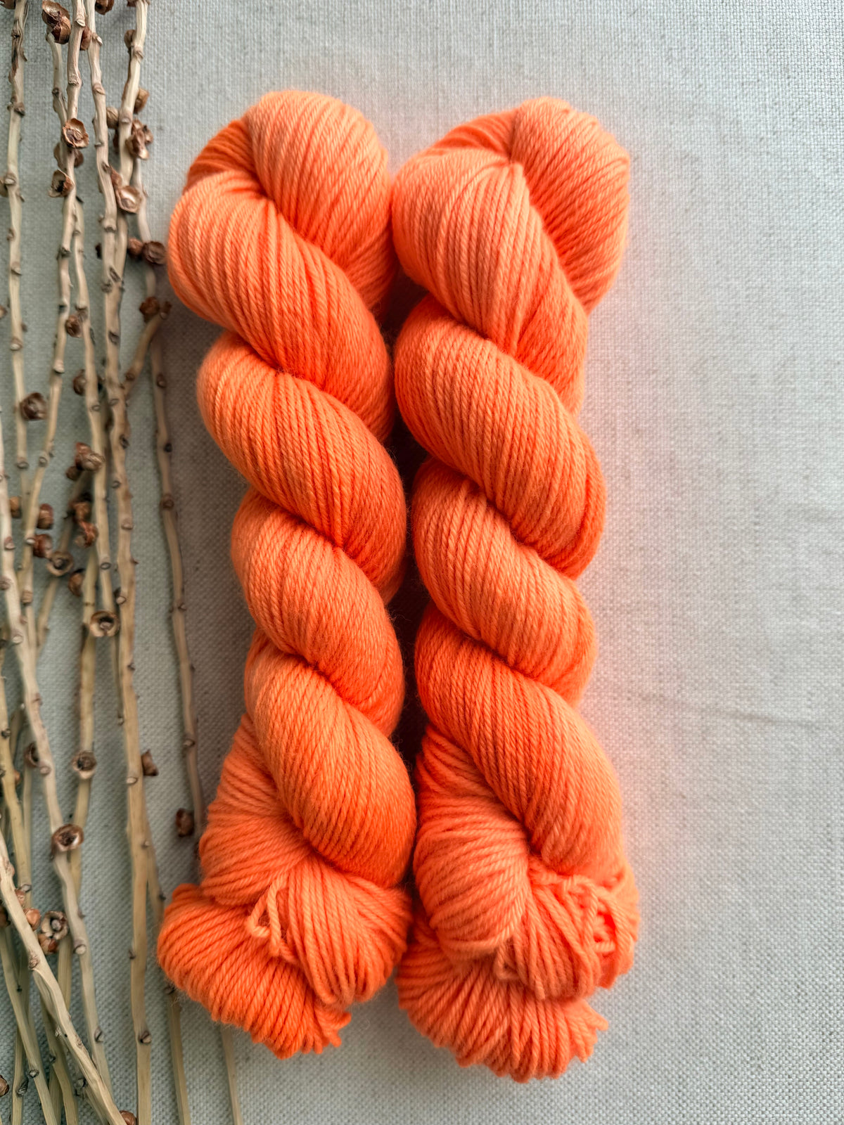 Neon Orange SW Merino Nylon 50g Skein