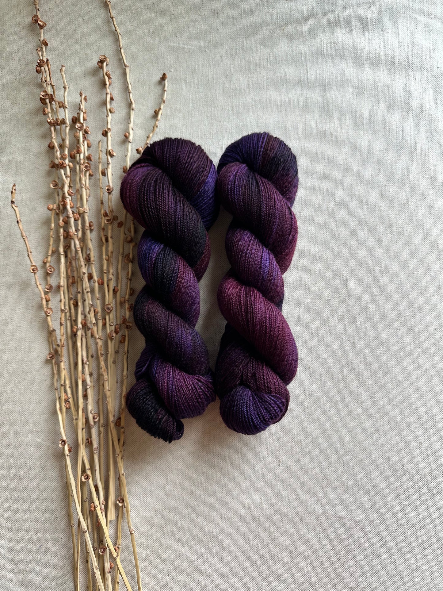 Pflaumenblau Merino Untreated