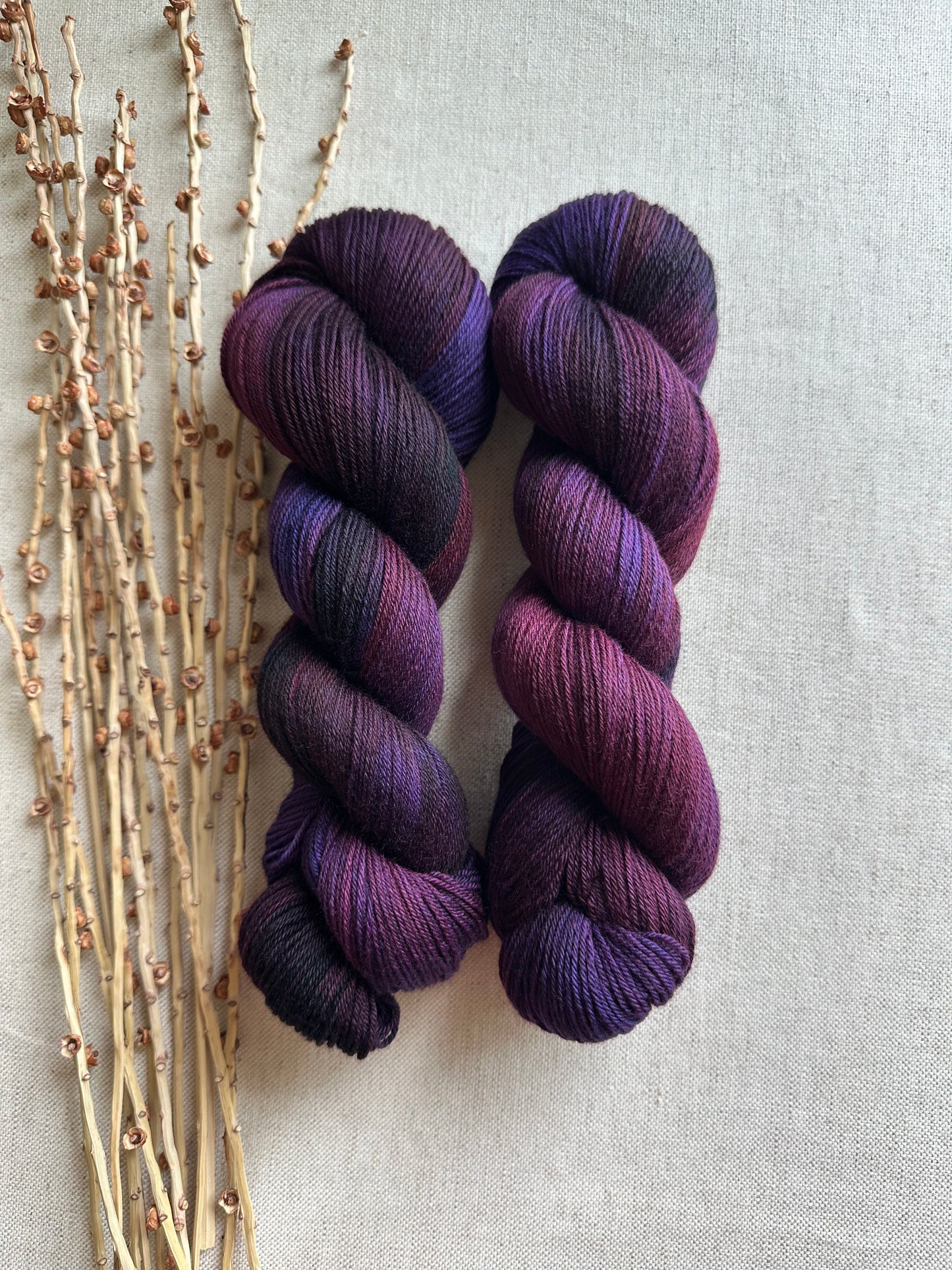 Pflaumenblau Merino Untreated