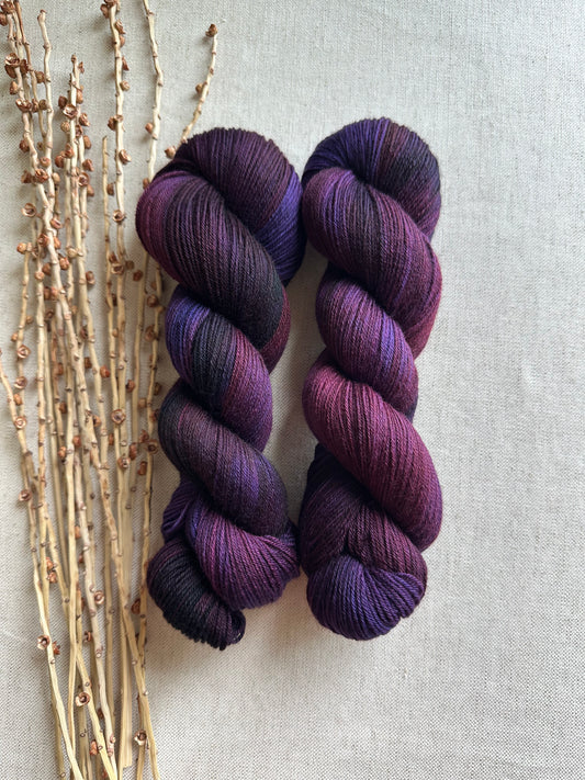 Pflaumenblau Merino Untreated