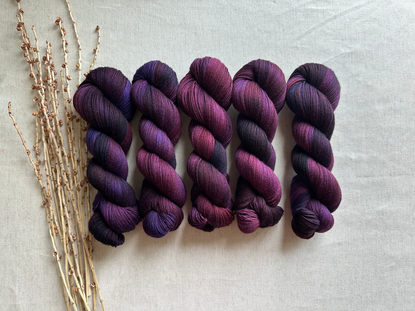 Pflaumenblau Merino Untreated