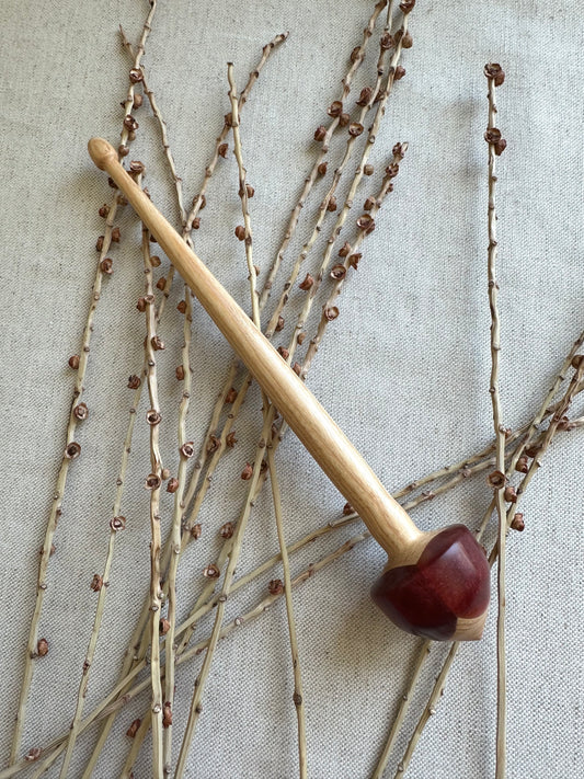 White Ash Support Spindle With Copper Resin