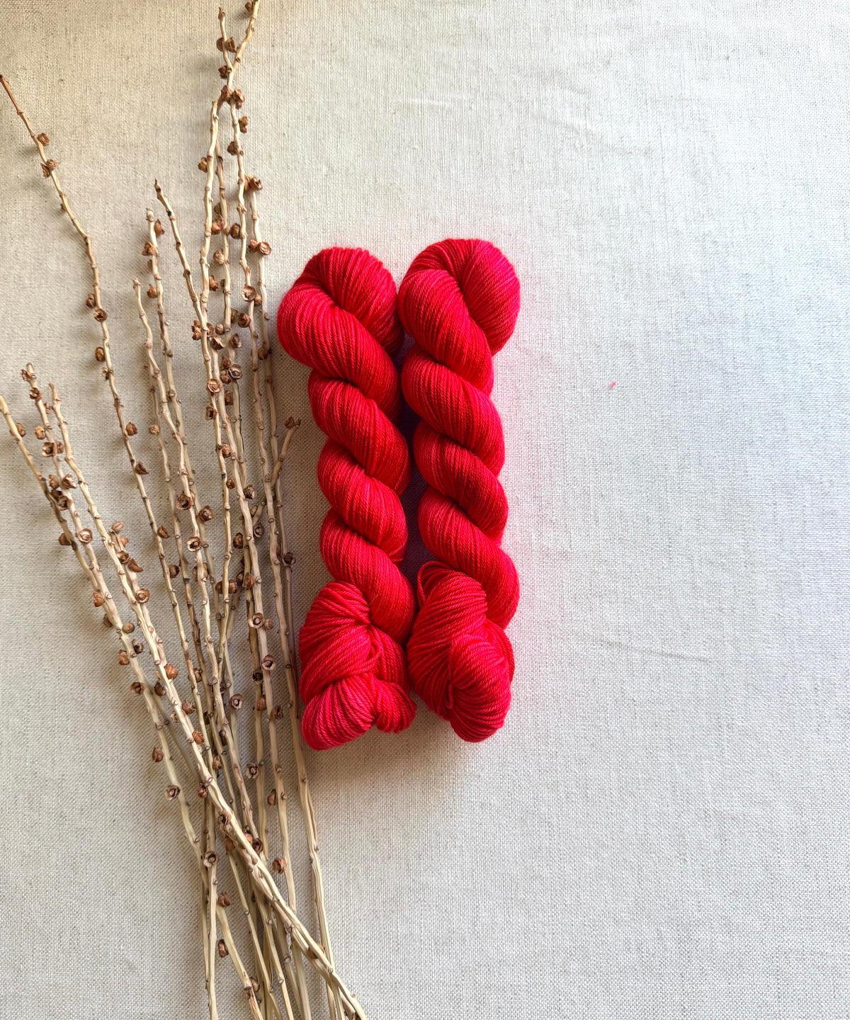 Neon Red SW Merino Nylon 50g Skein