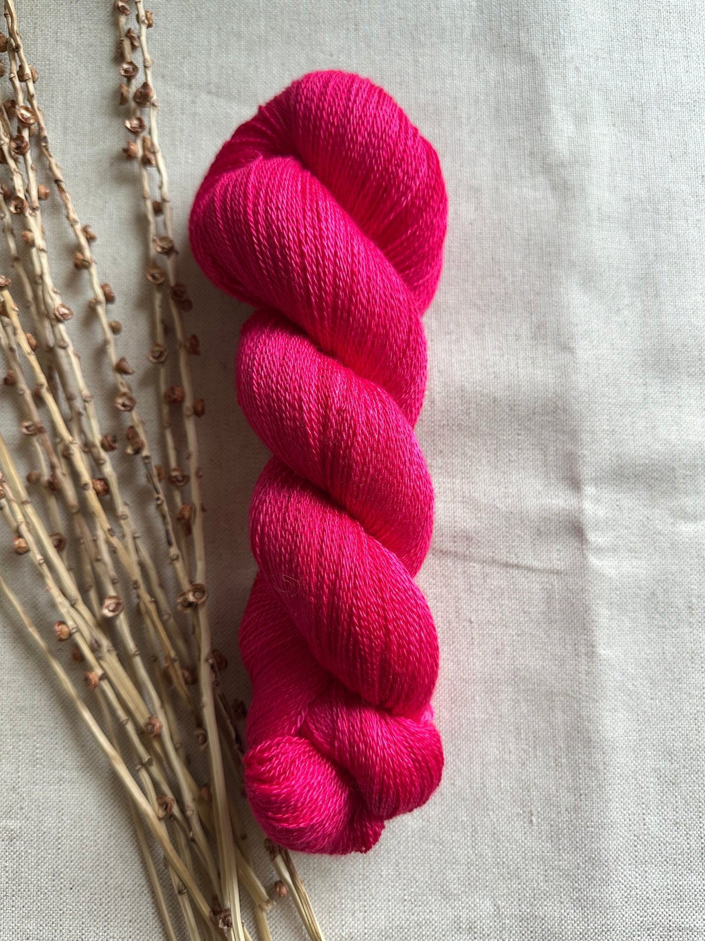 Fuchsia Merino Silk Untreated