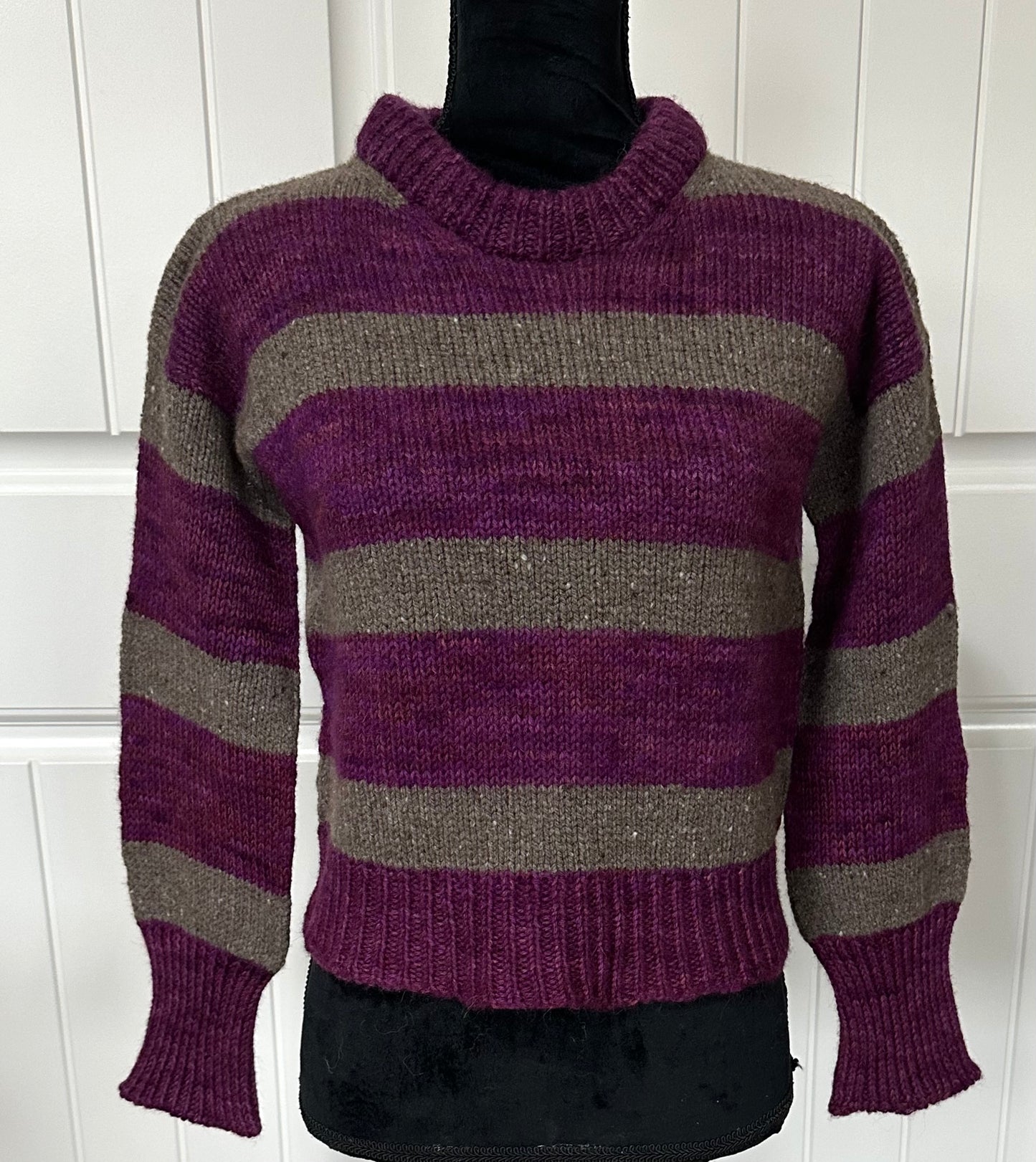 Brown Magenta Sweater