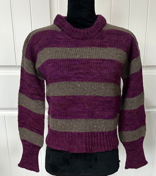 Brown Magenta Sweater