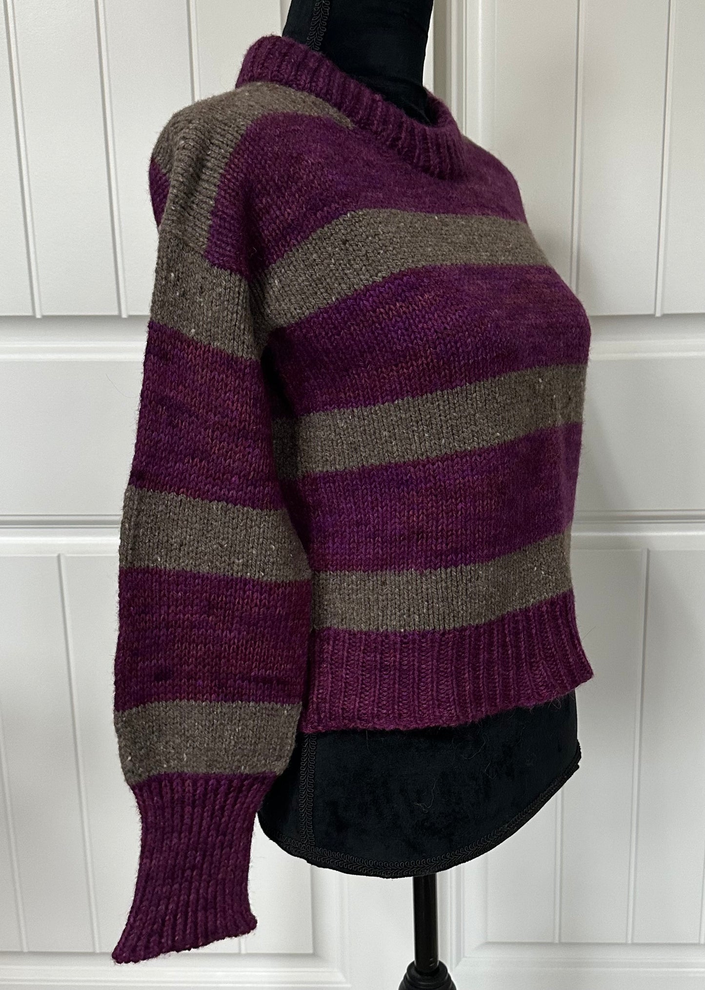 Brown Magenta Sweater