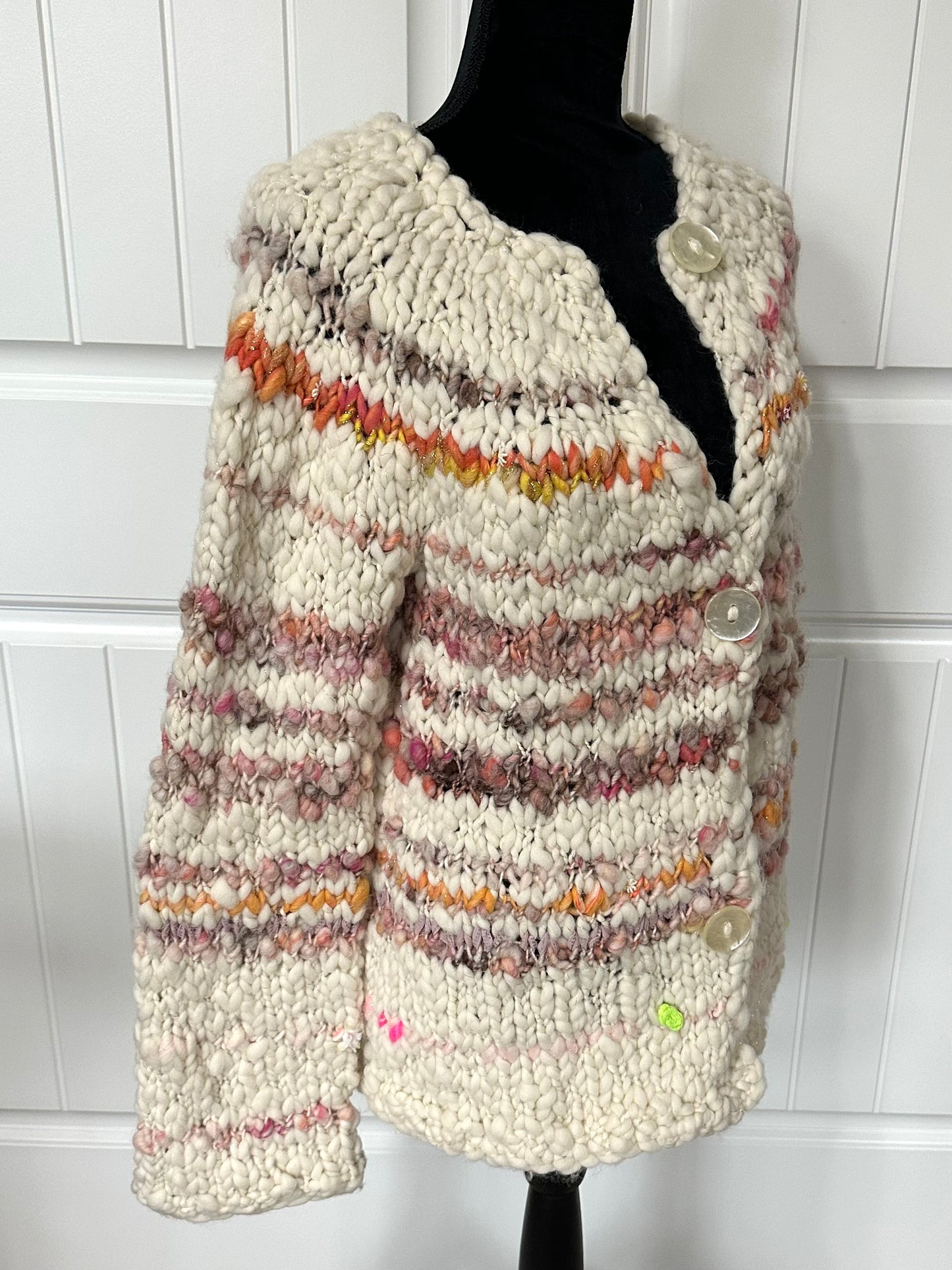 Multi-Colored Striped Cardigan