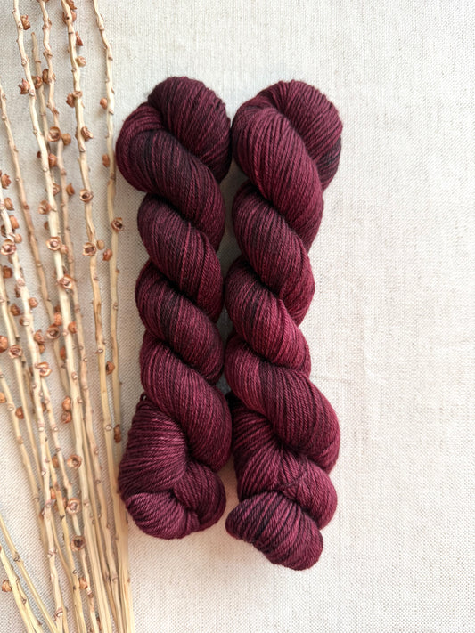 Plum Raisin SW Merino Nylon 50g Skein