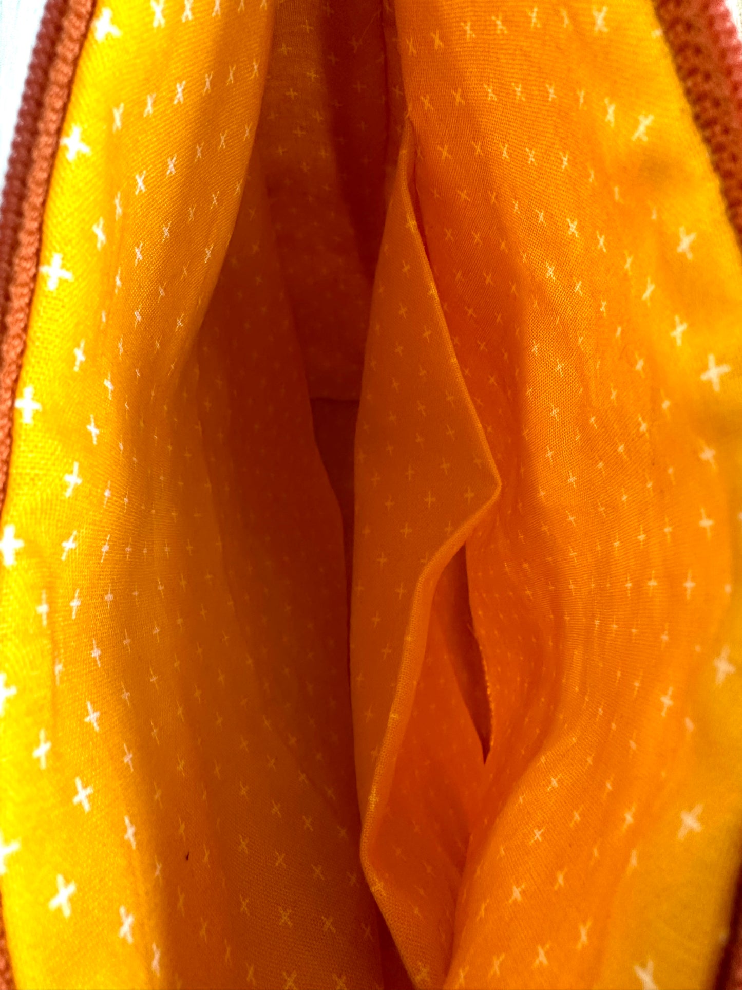 Yellow Pink Orange Handwoven Project Bag