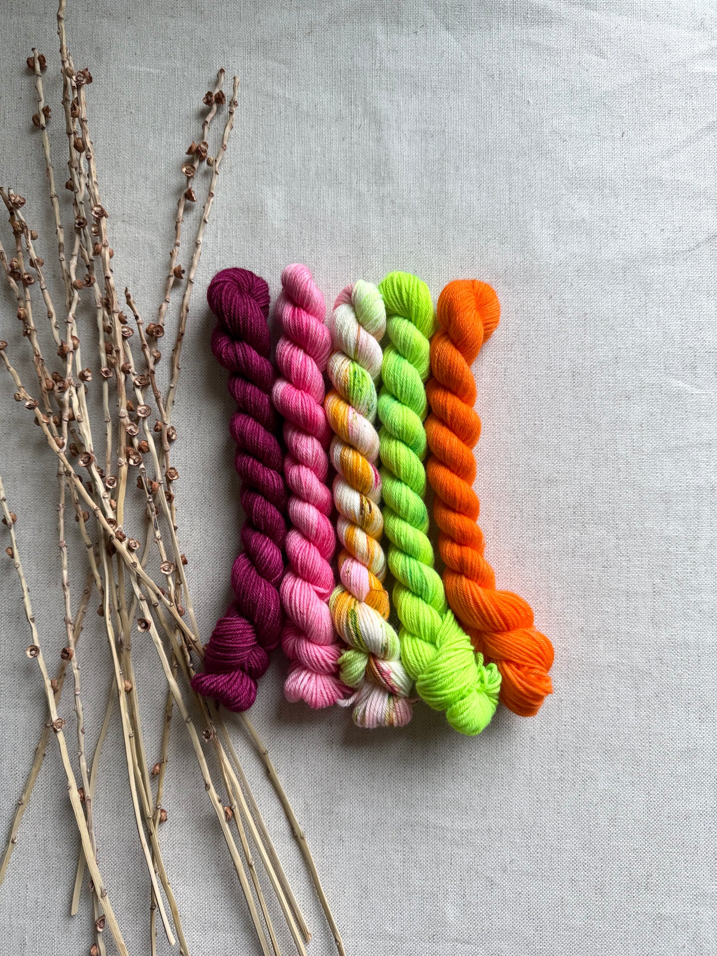 Rainbow Sherbet - SW Merino Nylon Mini Skein Set
