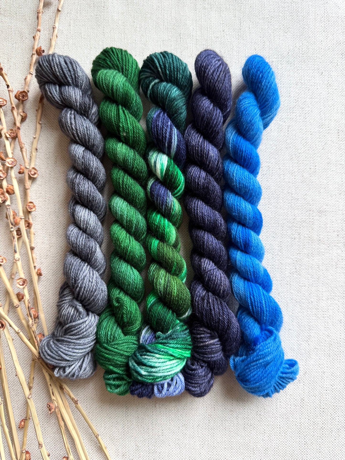 Mt. Olympus - A Washington State Colorway - SW Merino Nylon Mini Skein Set
