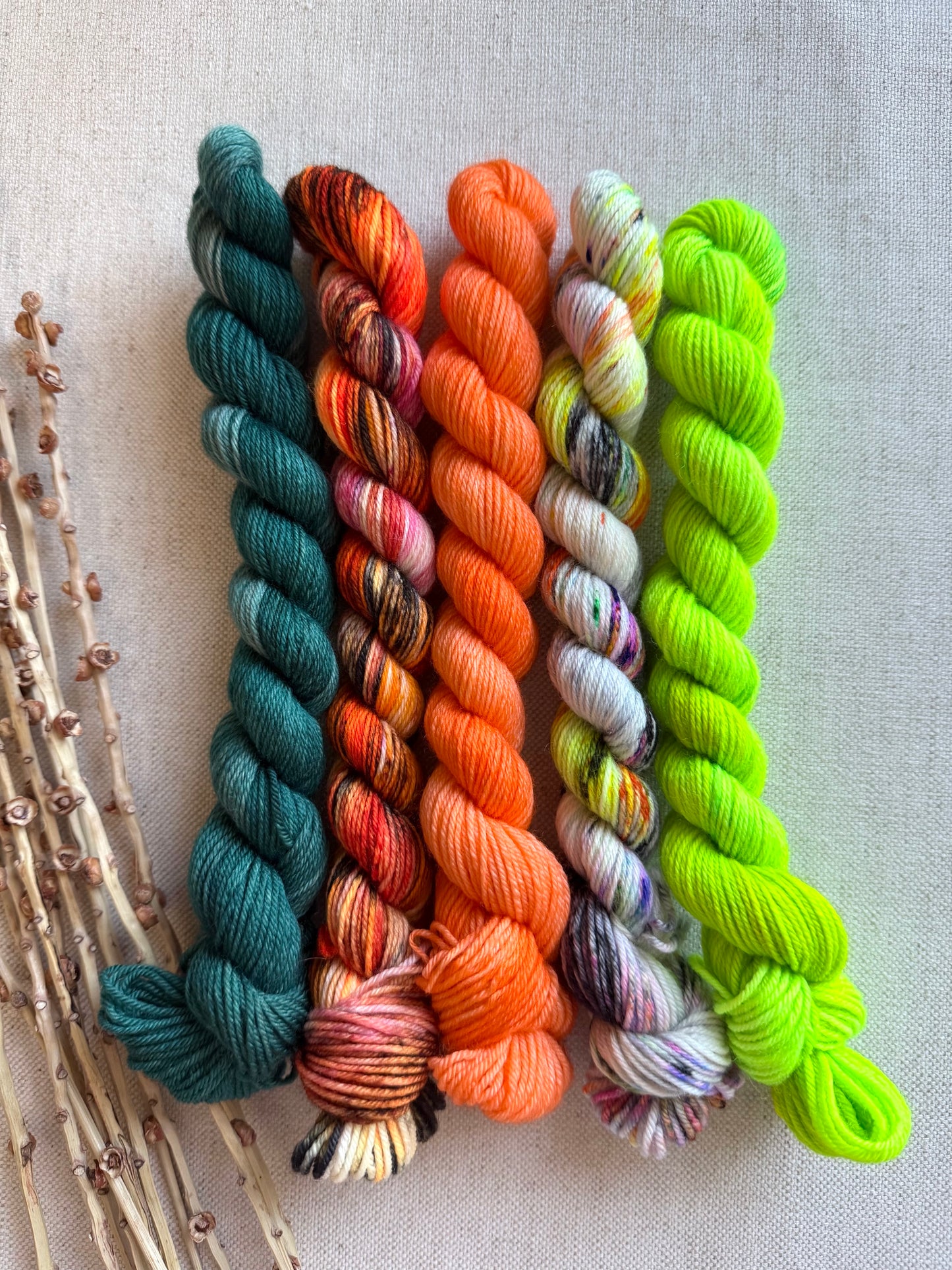 Eerie, Spooky - SW Merino Nylon Mini Skein Set