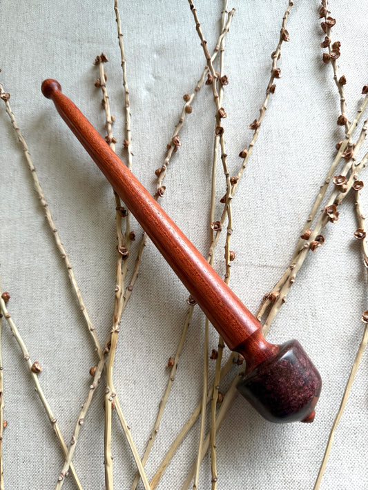 Nicaraguan Rosewood Support Spindle With Brown Resin