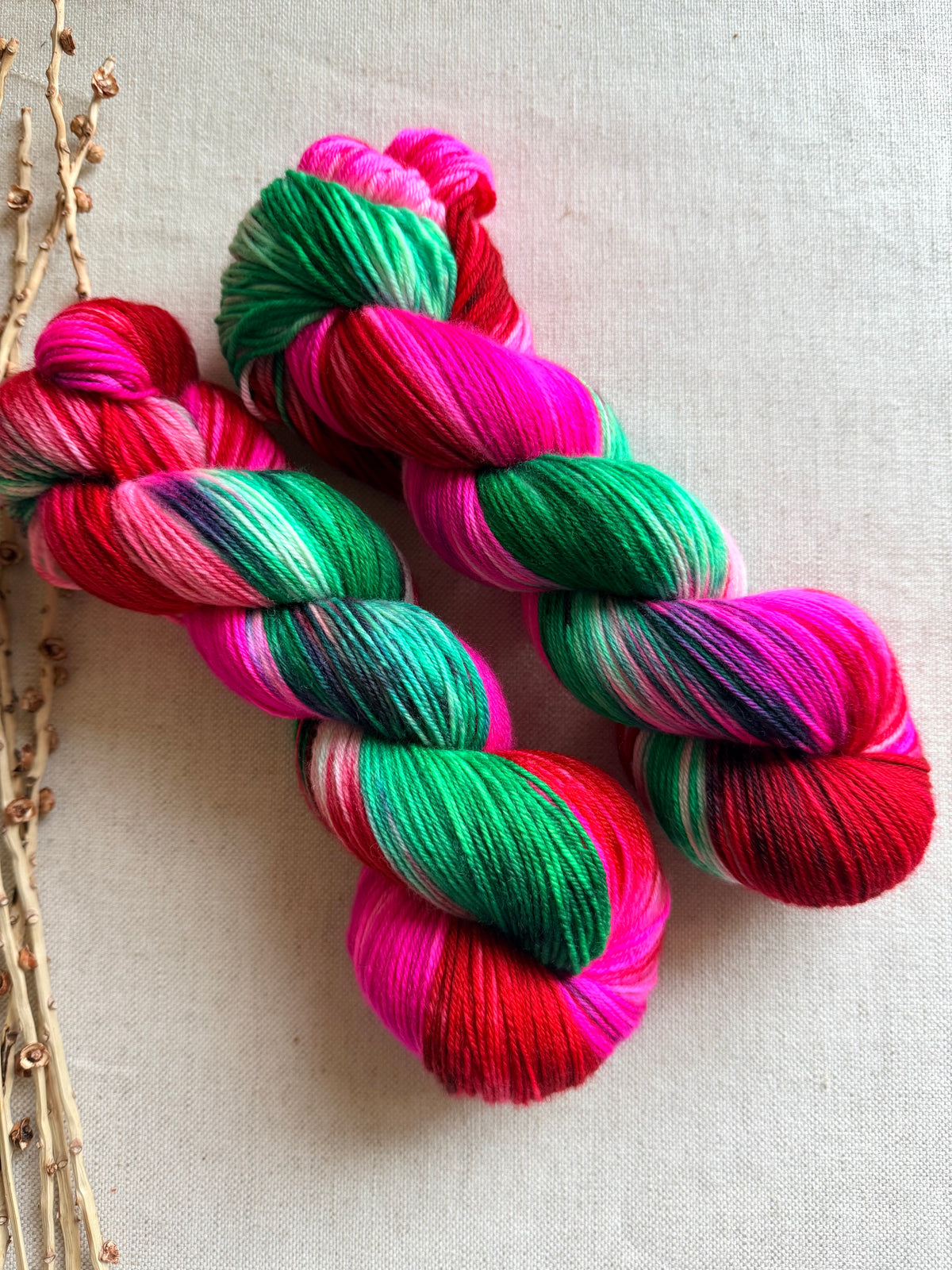 Candy Cane Christmas SW Merino Nylon 100g