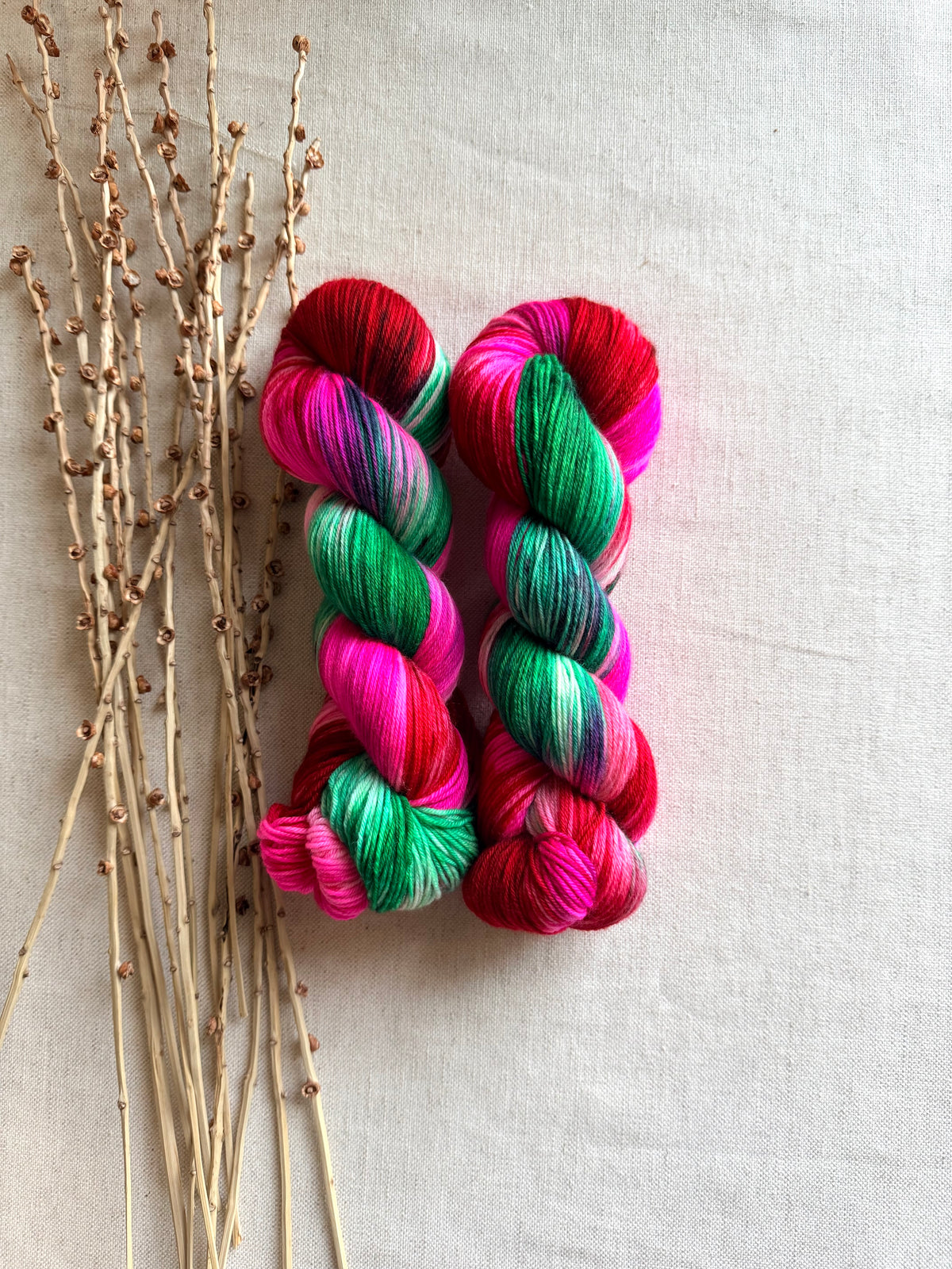 Candy Cane Christmas SW Merino Nylon 100g