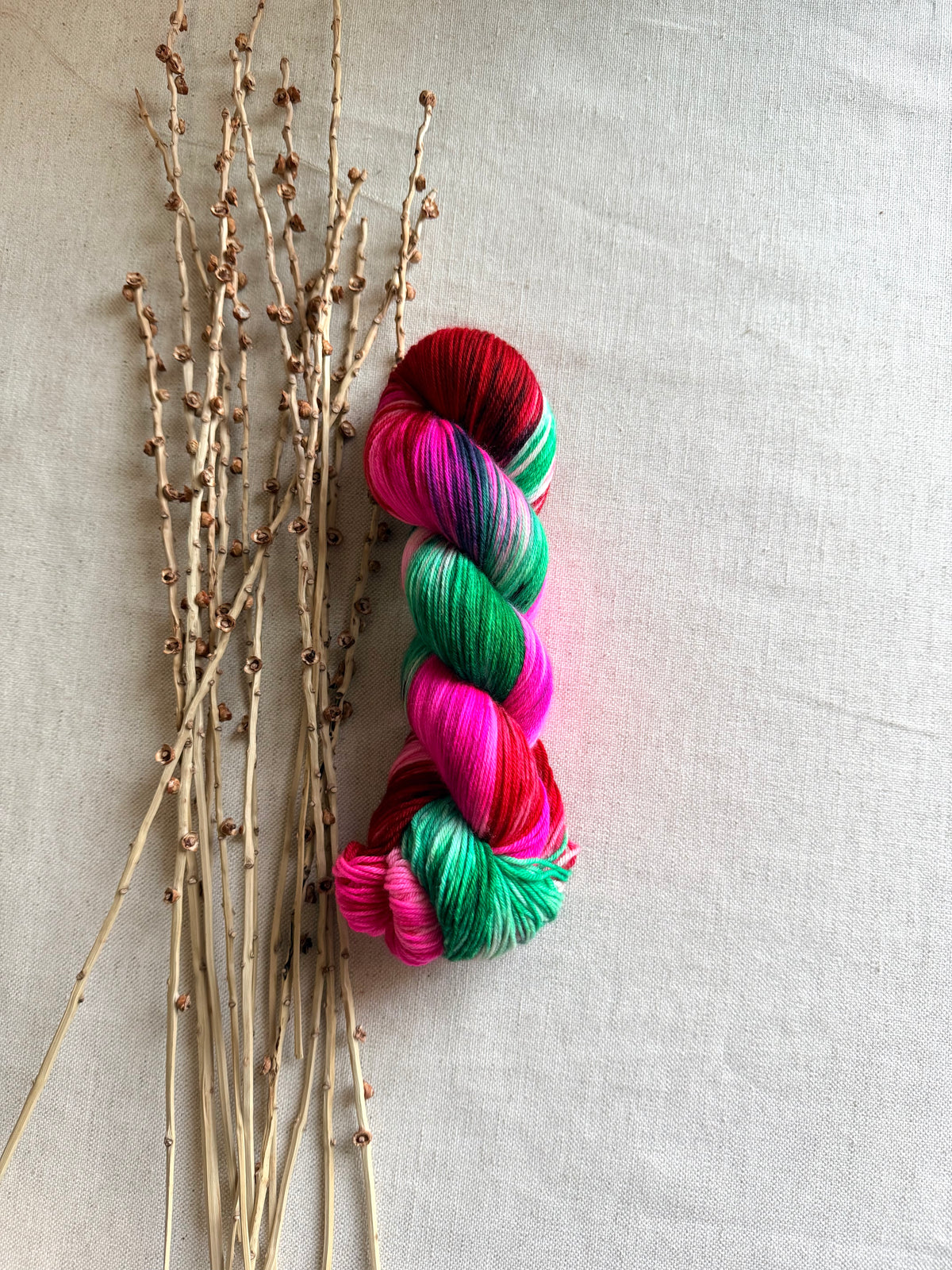 Candy Cane Christmas SW Merino Nylon 100g