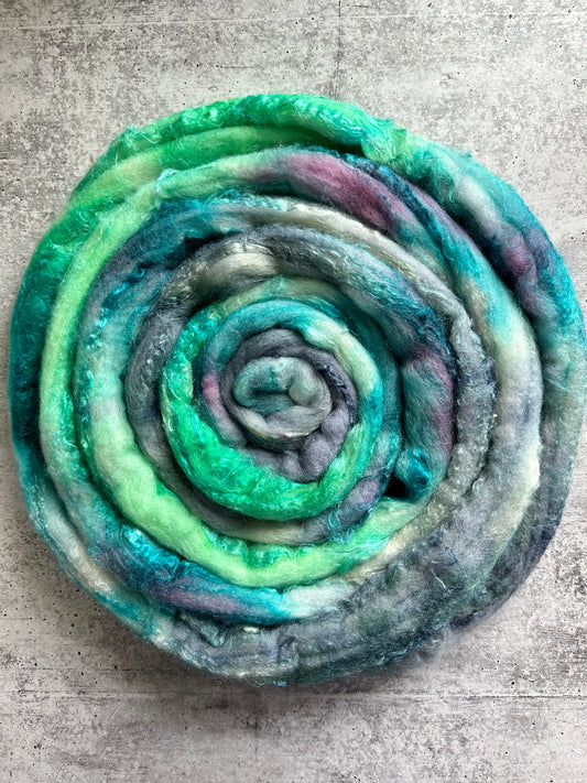 Mermaid 23 Micron Merino Tussah Silk Top Spinning Fiber
