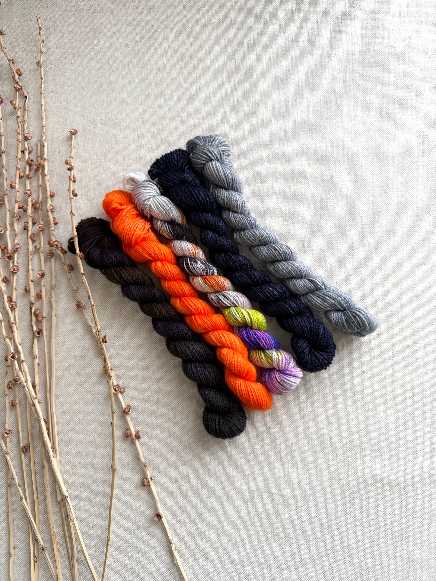 I Am The Pumpkin King - SW Merino Nylon Mini Skein Set