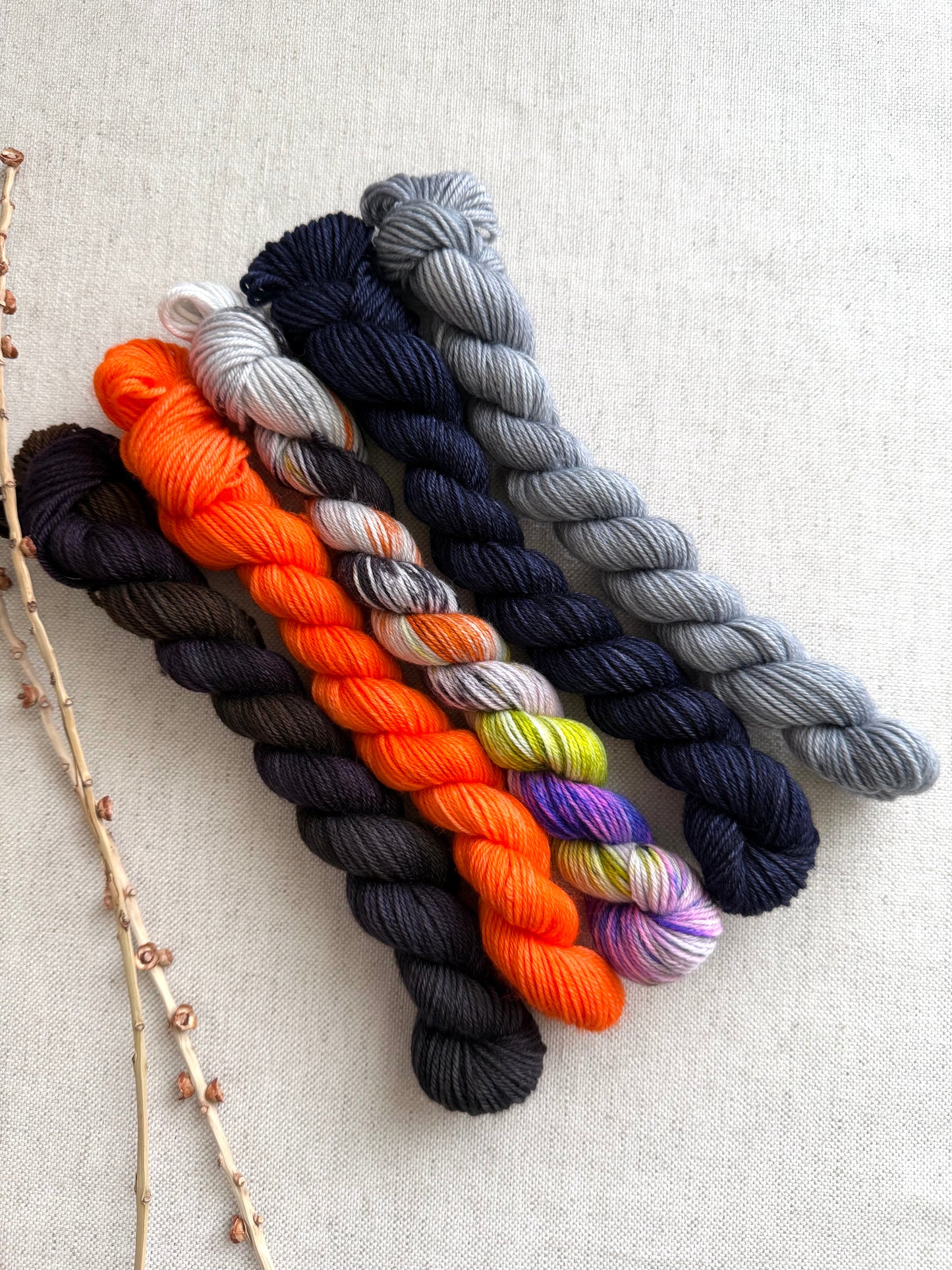 I Am The Pumpkin King - SW Merino Nylon Mini Skein Set