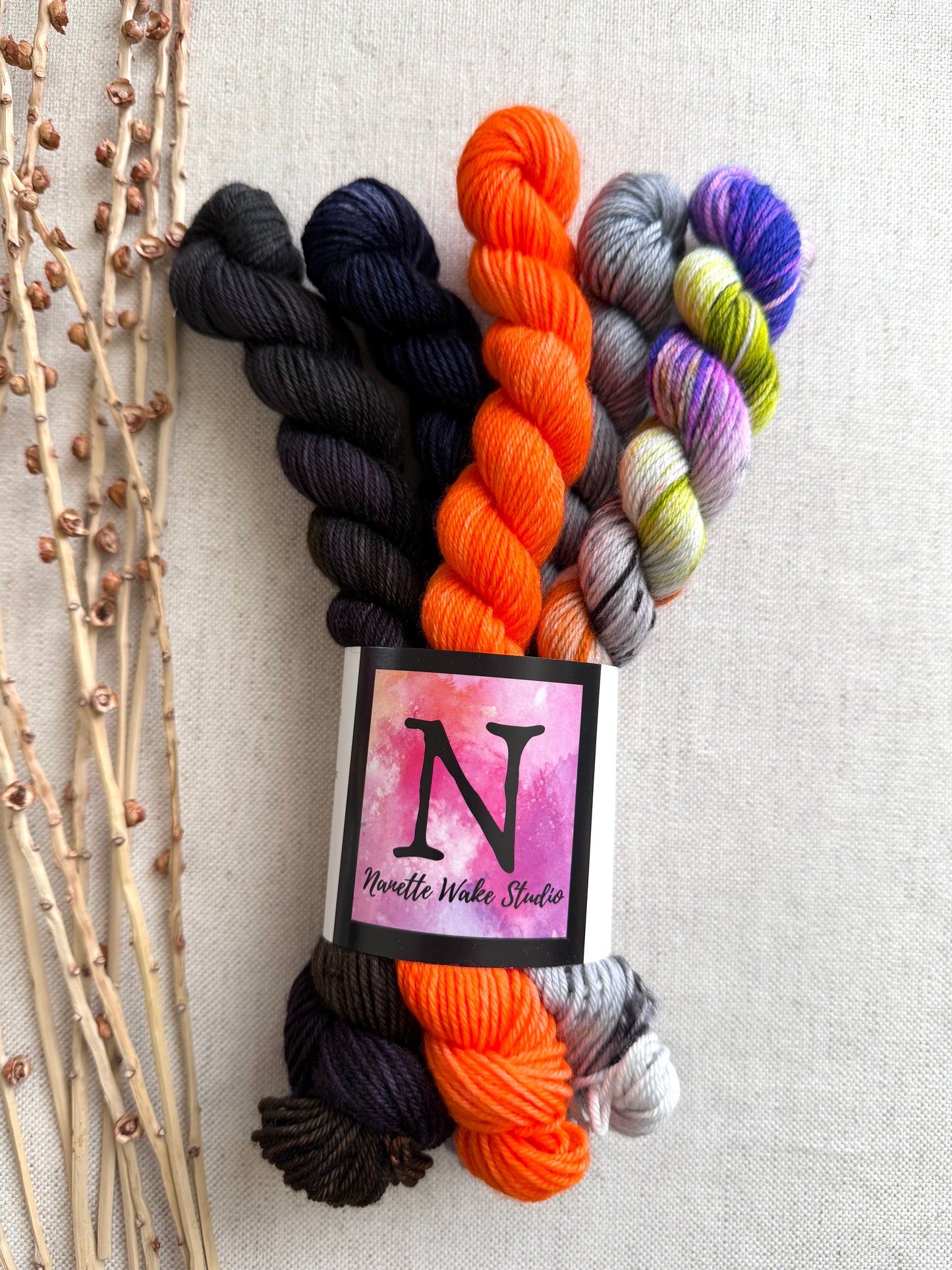 I Am The Pumpkin King - SW Merino Nylon Mini Skein Set