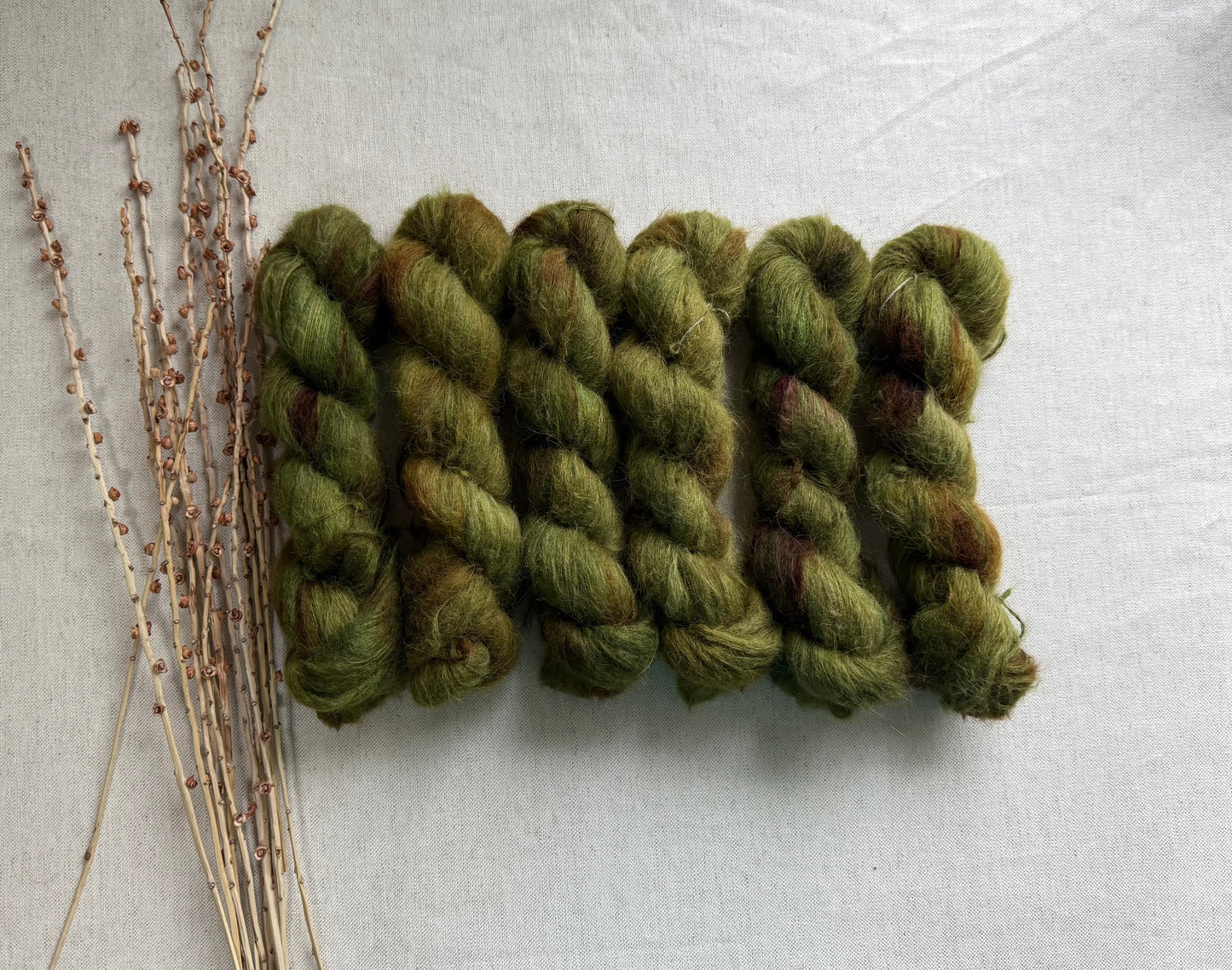 Olive Drab Suri Alpaca Silk