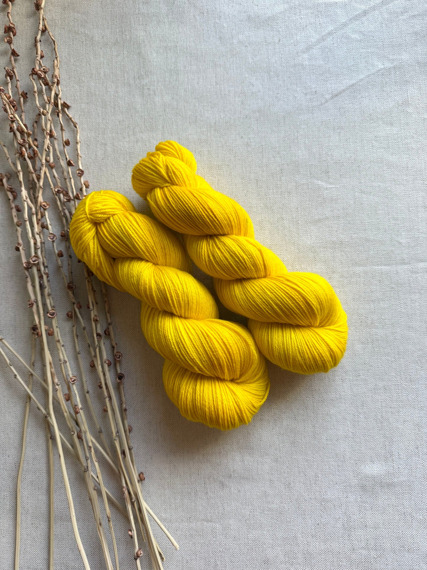 Sunny Yellow SW Merino Nylon 100g Skein