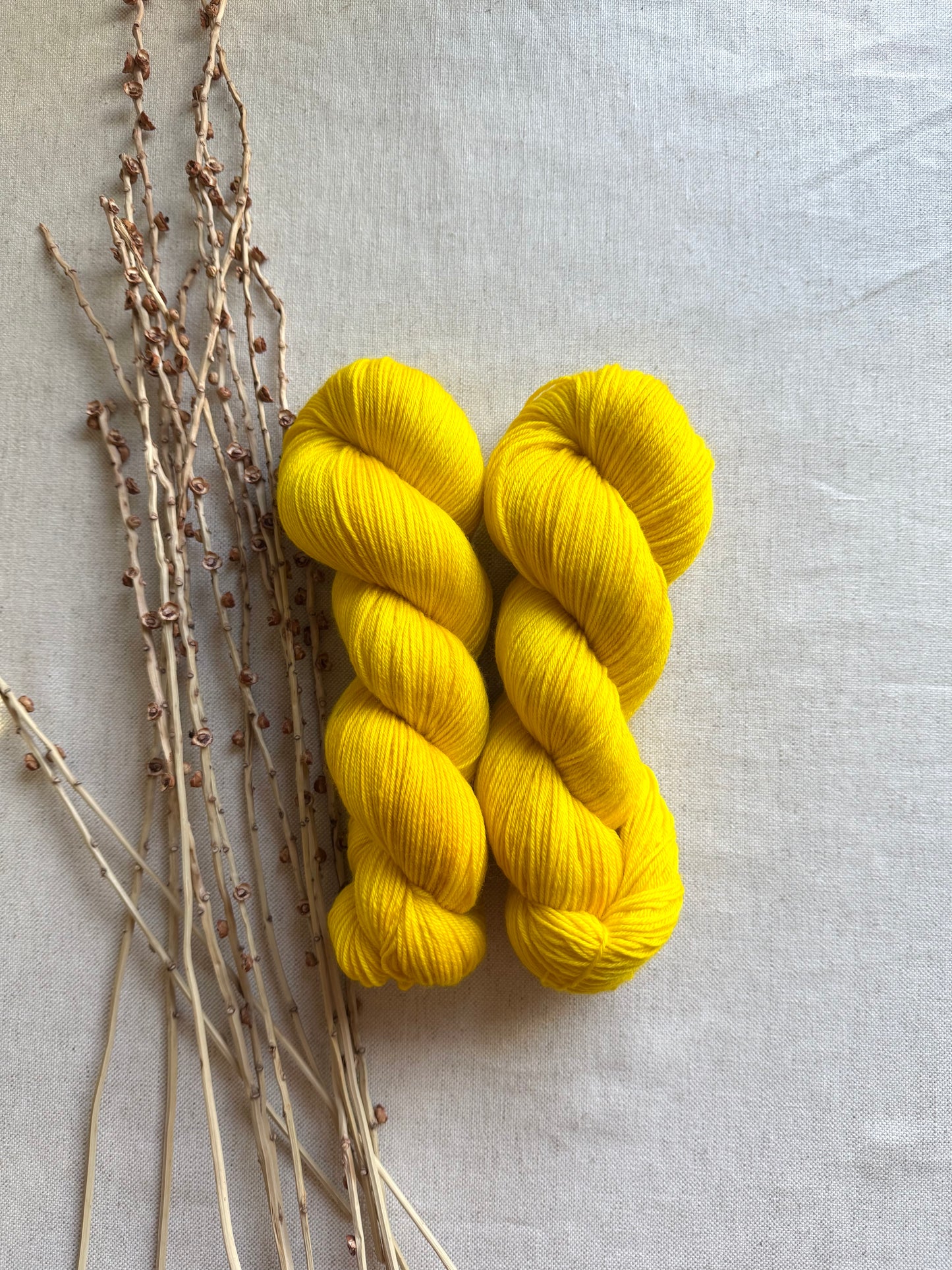 Sunny Yellow SW Merino Nylon 100g Skein