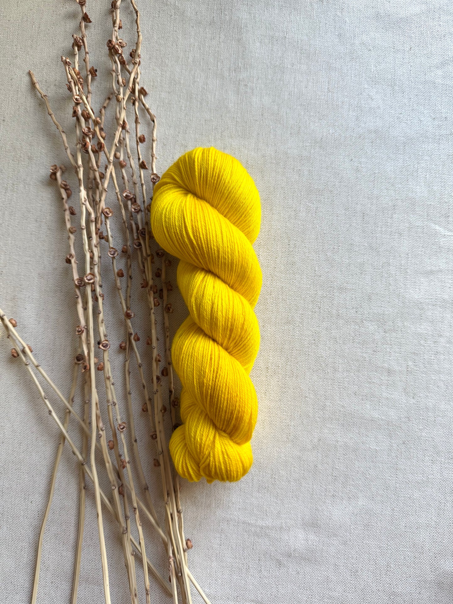 Sunny Yellow SW Merino Nylon 100g Skein