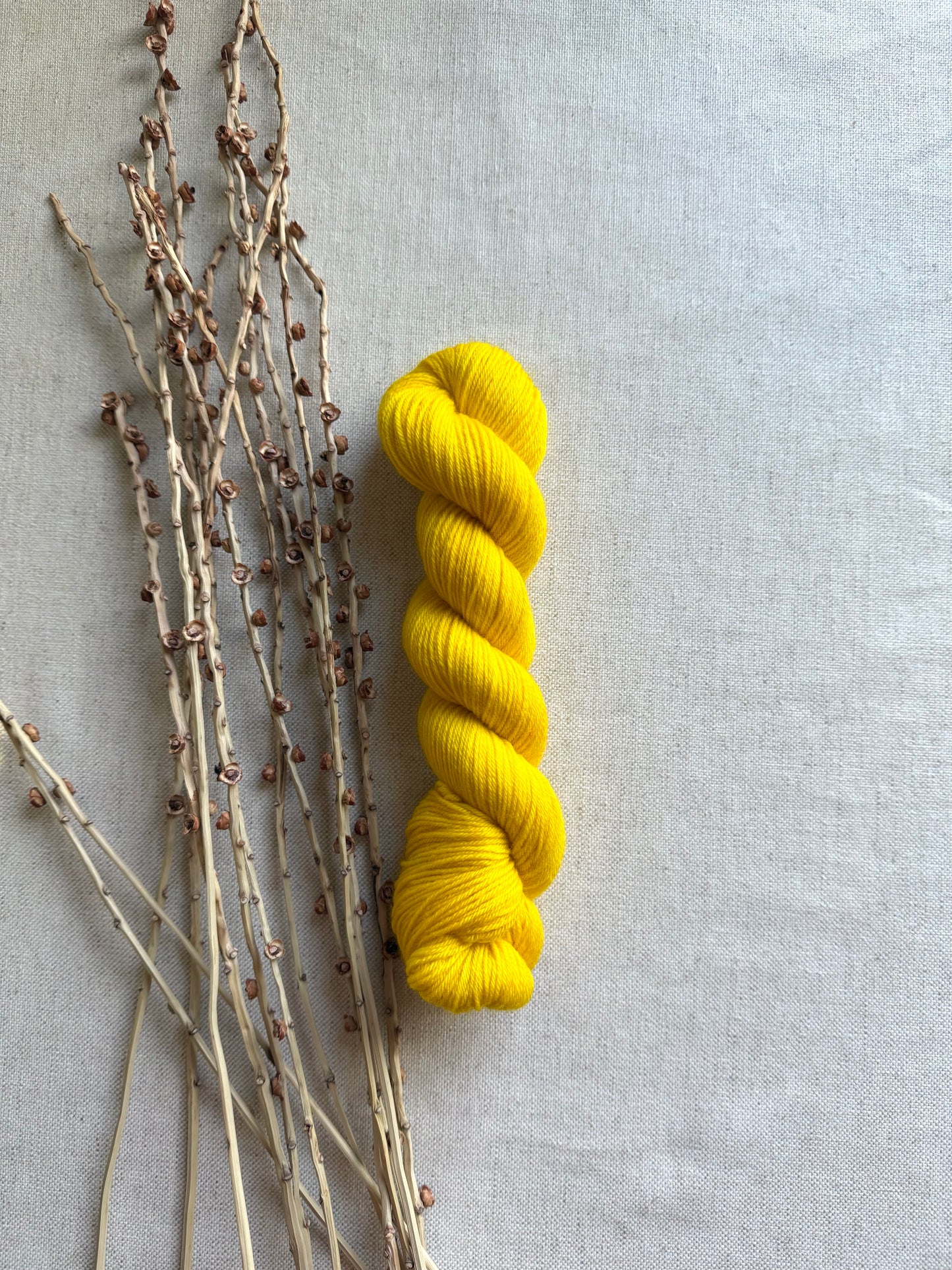 Sunny Yellow SW Merino Nylon 50g Skein