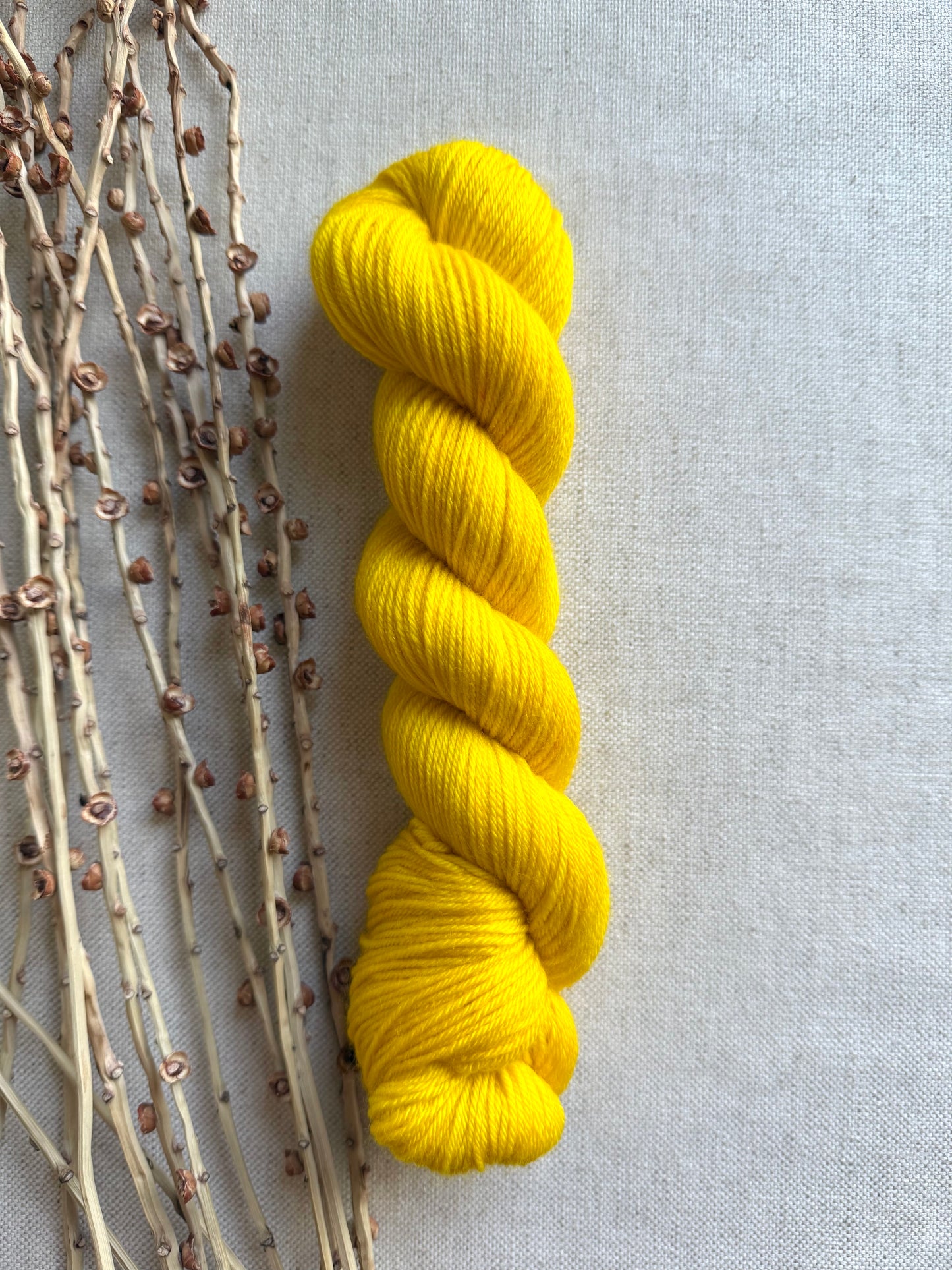 Sunny Yellow SW Merino Nylon 50g Skein