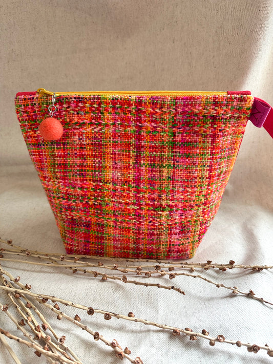 Orange Pink Yellow Green Handwoven Bag