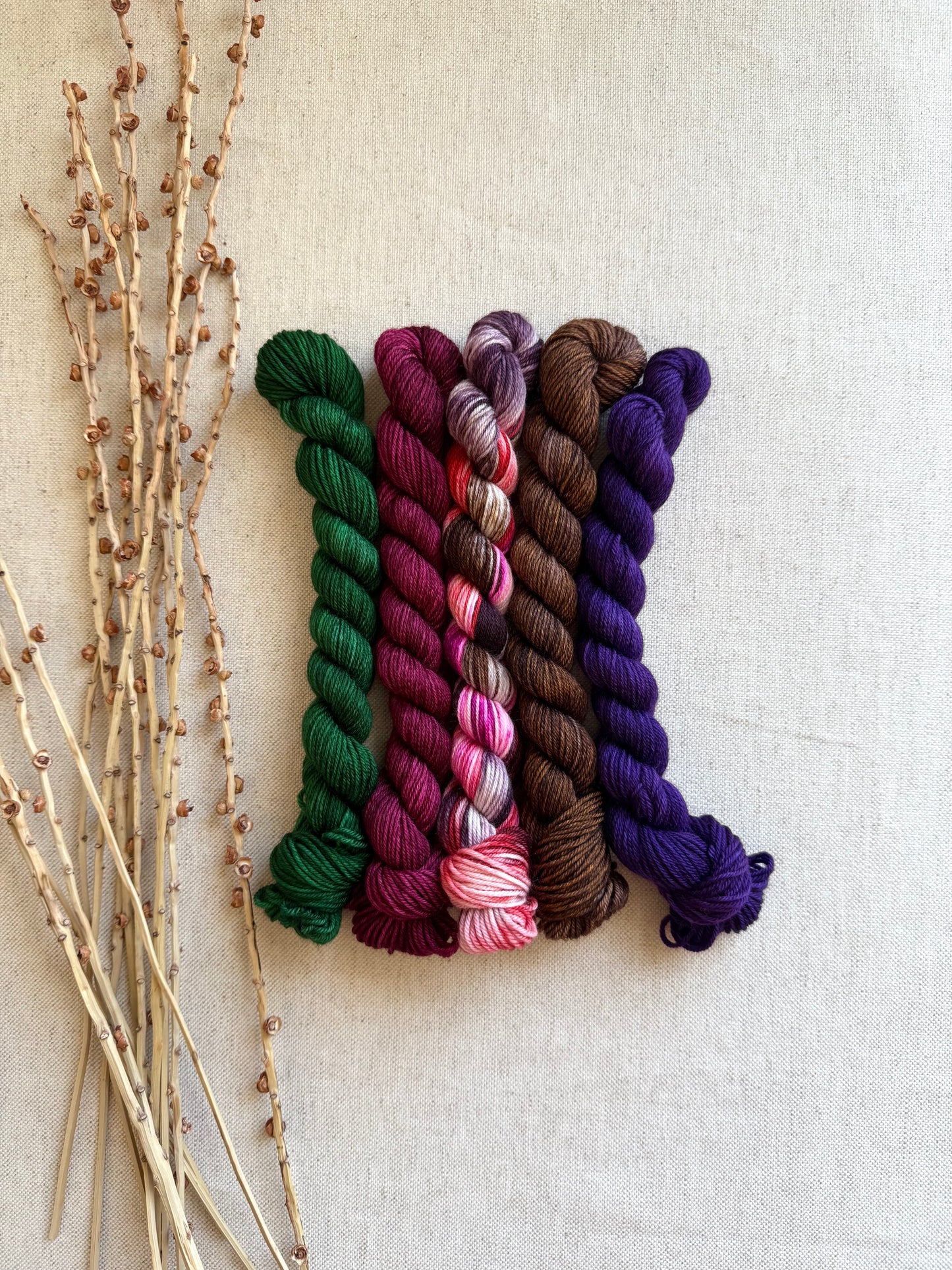 Rustling Leaves - SW Merino Nylon Mini Skein Set
