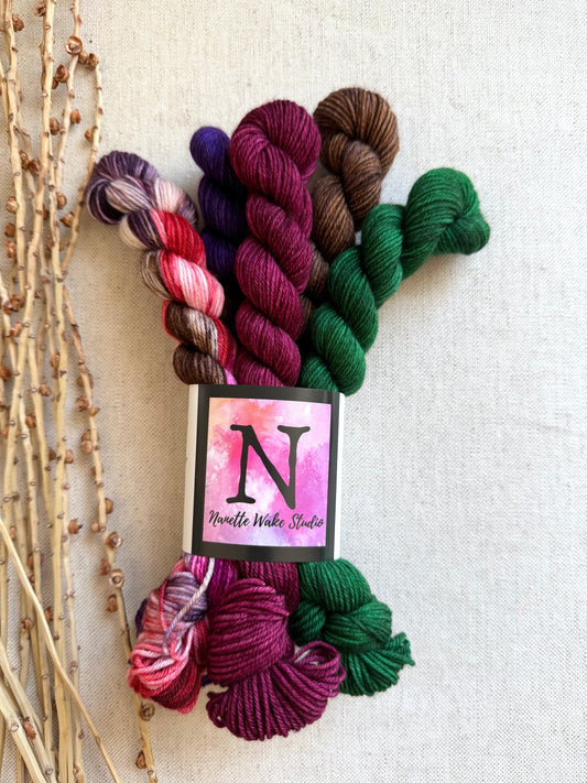Rustling Leaves - SW Merino Nylon Mini Skein Set