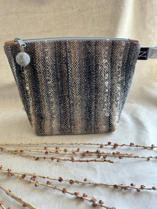 Gray Handwoven Project Bag