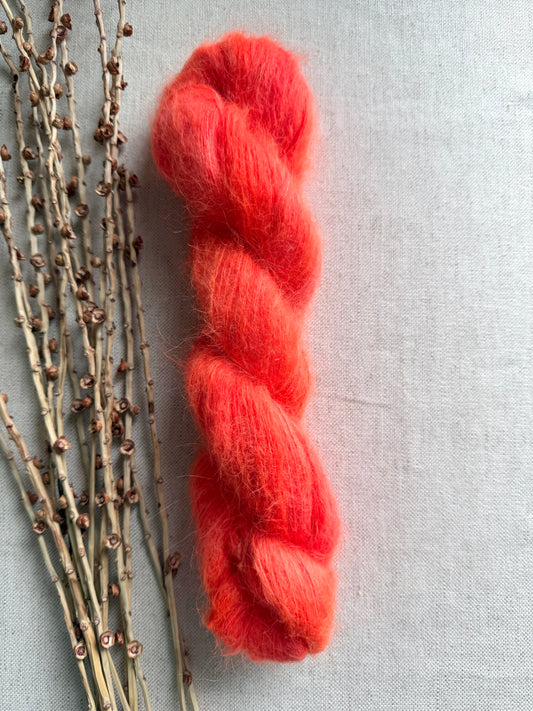 Neon Shrimp Suri Alpaca Silk