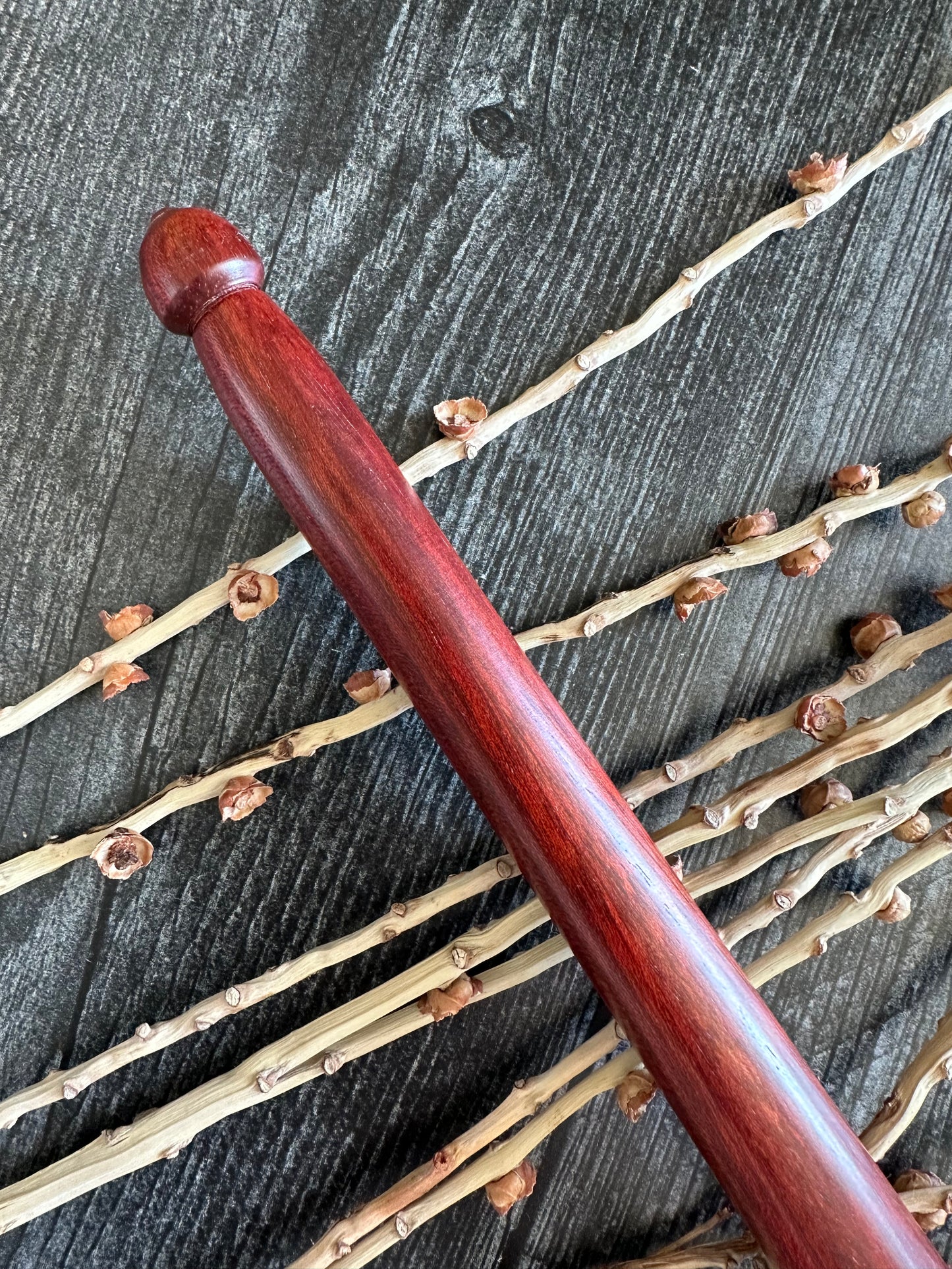 Bloodwood Support Spindle With Gray Resin