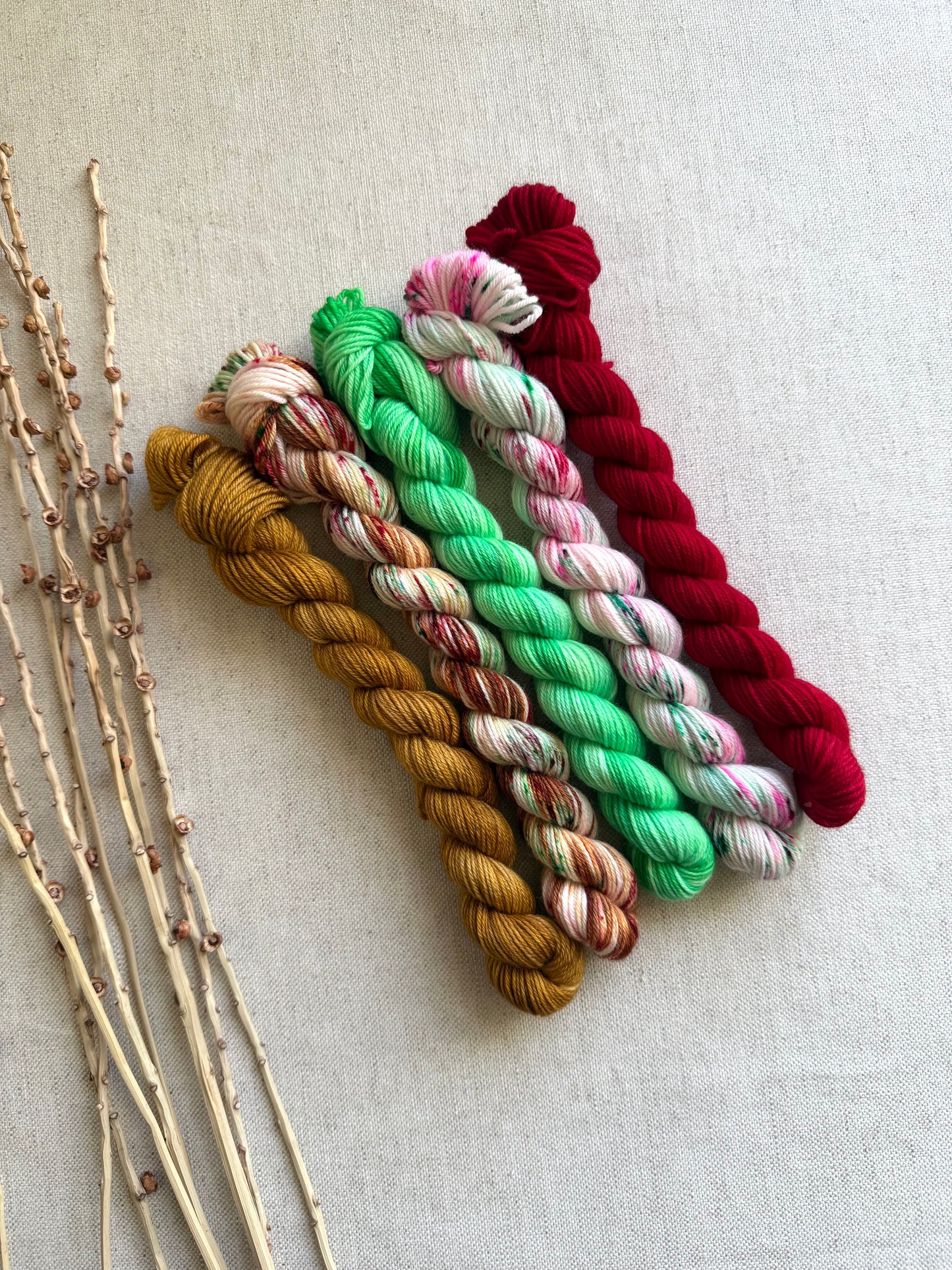 Peppermint Lane - SW Merino Nylon Mini Skein Set