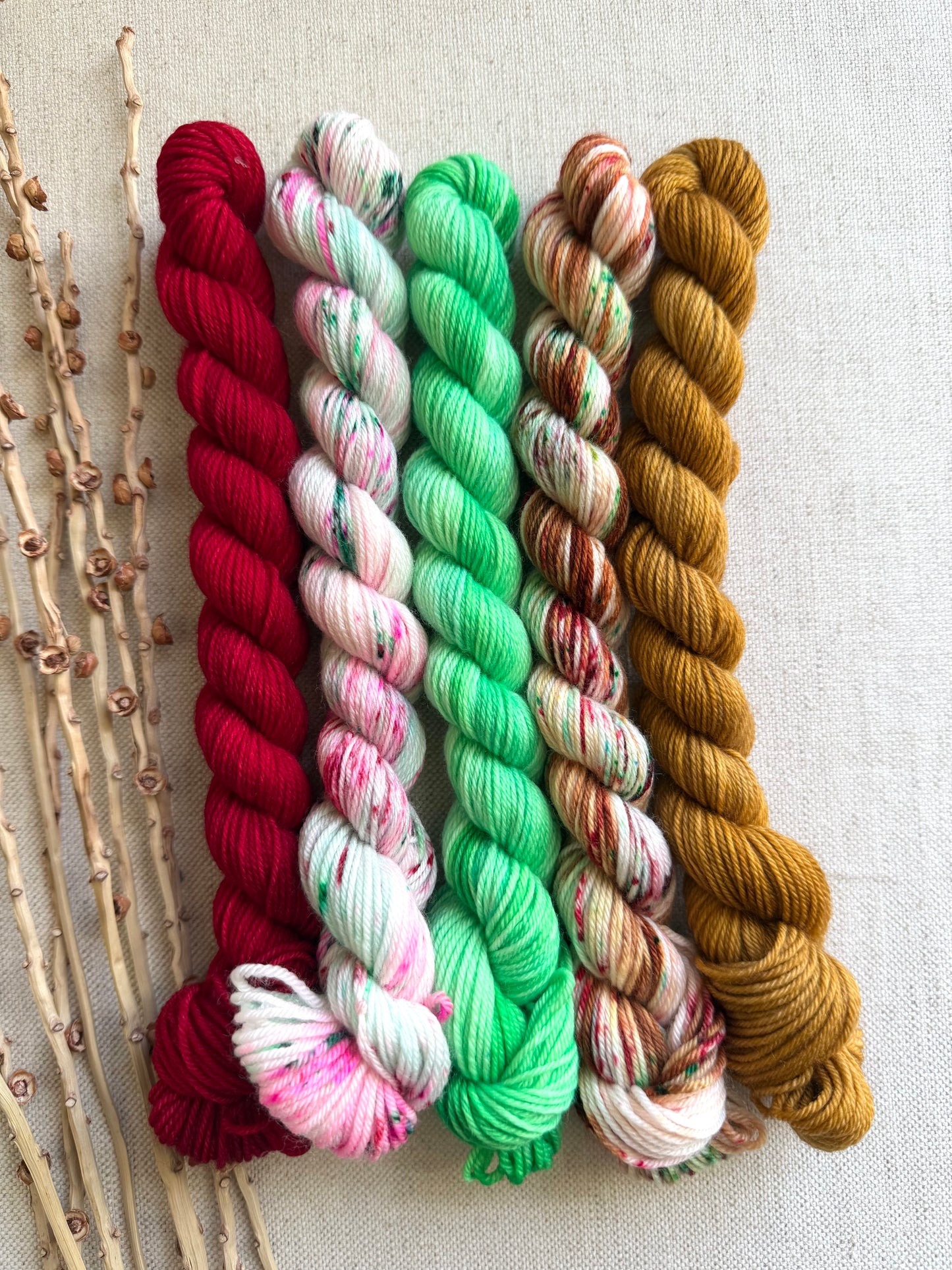Peppermint Lane - SW Merino Nylon Mini Skein Set