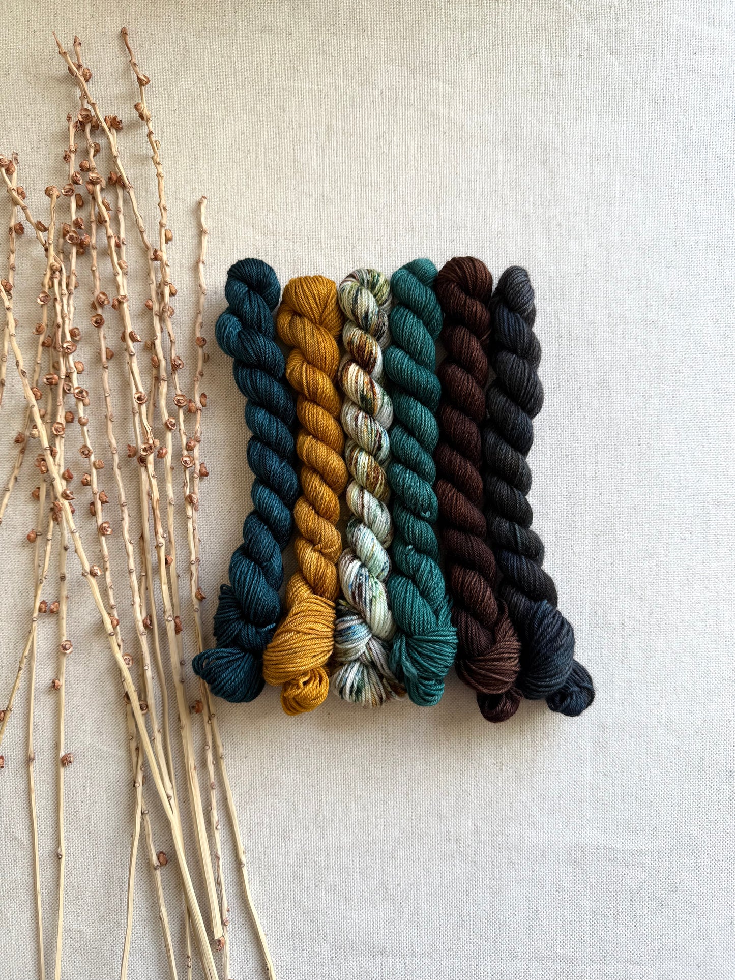 Under The Fir Tree - SW Merino Nylon Mini Skein Set