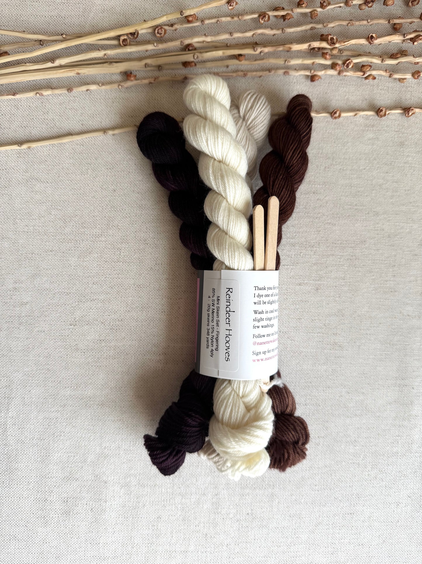 Reindeer Hooves Gnome Kit - Mini Skein Set