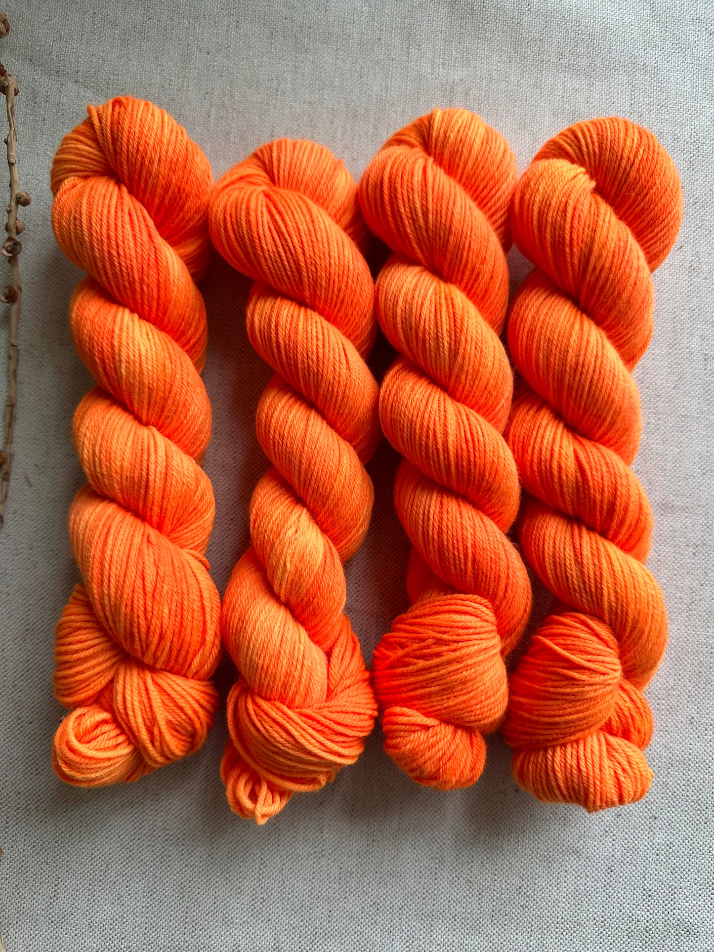 Orange Glow SW Merino Nylon 50g Skein